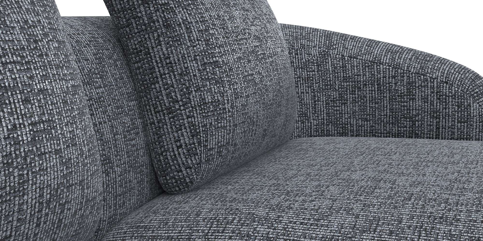 FLEXLUX Wohnlandschaft »Torino, rund, L-Form, Sofa-Ecke mit Recamiere, Longchair-Sofa«, Modernes, organisches Sofa-Design, Kaltschaum, Wellenunterfederung