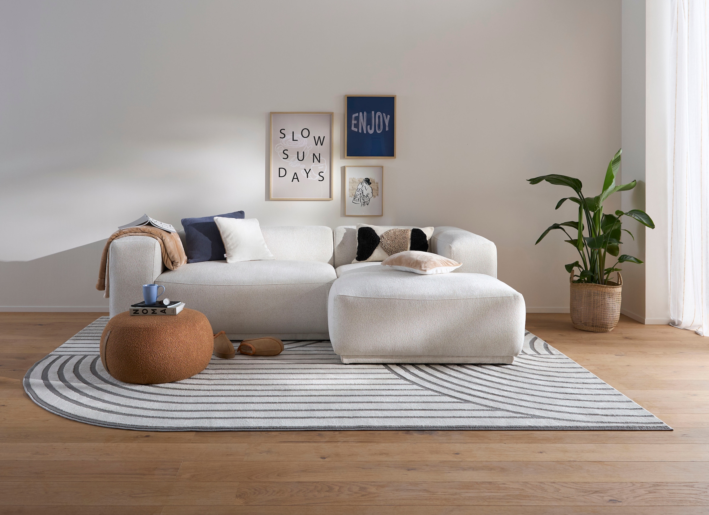 s.Oliver Teppich »Cilla, besondere Form, modernes Design, dichte Qualität« rechteckig 11 mm Höhe Woll-Look, Skandi, Boho, leichter Glanz, Wohnzimmer, Schlafzimmer