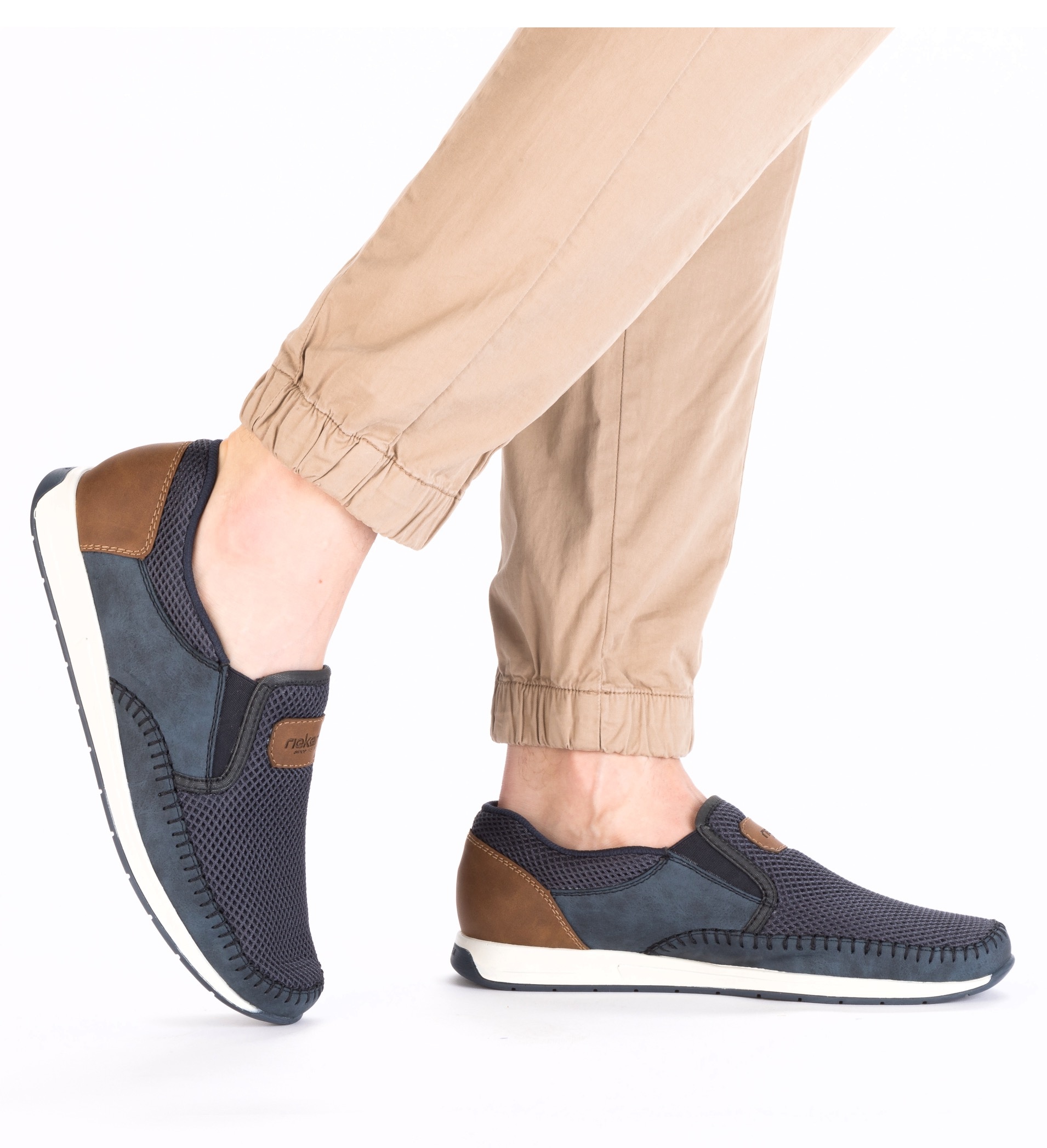 Rieker Slipper  Slip-on Sneaker, Schlupfschuh mit Stretcheinsätze