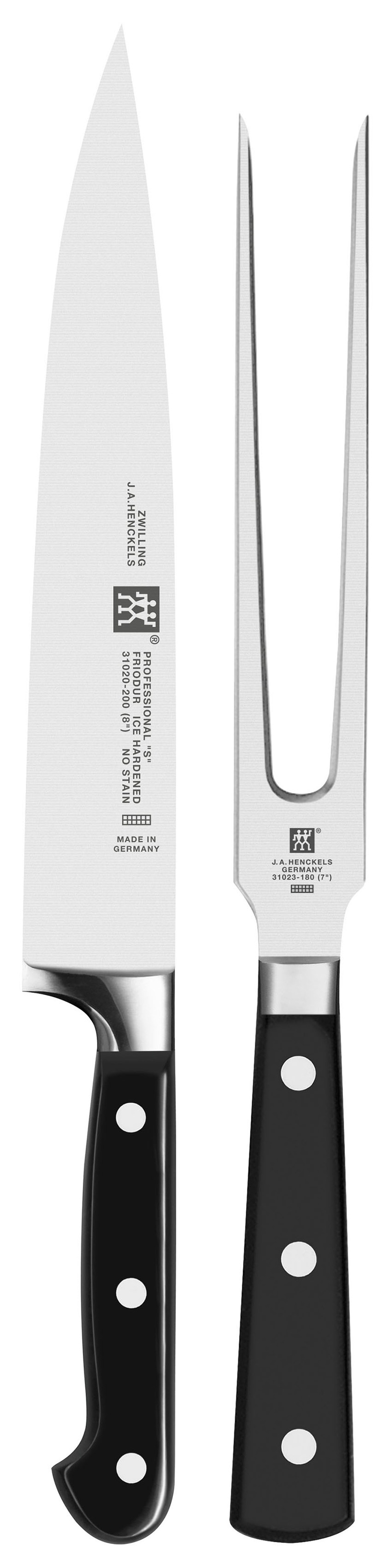 Zwilling Messer-Set »SIGMAFORGE® Professional S«, (Set, 2 tlg., 1 Fleischmesser (20 cm), 1 Fleischgabel (18 cm), Edelstahl 18/10, aus einem Stück geschmiedet