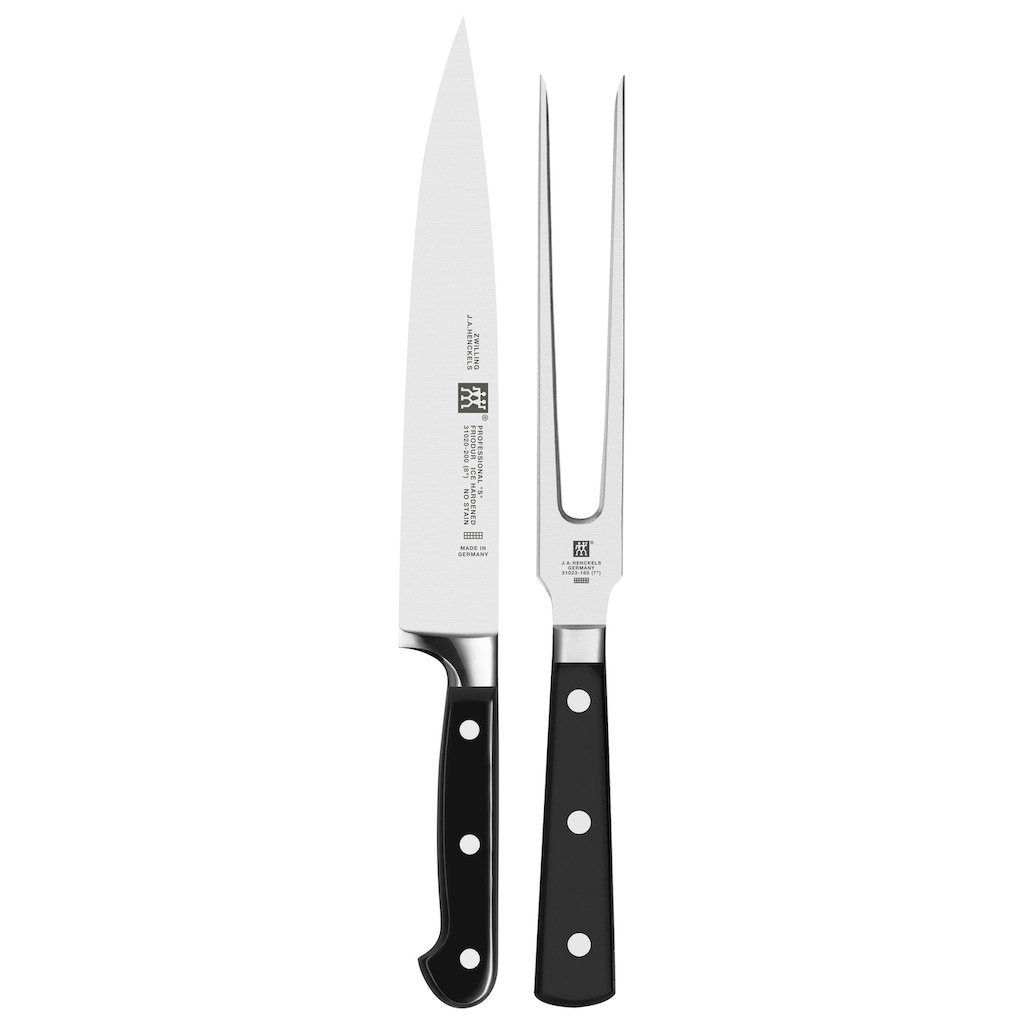 Zwilling Messer-Set »Pro«, (Set, 2 tlg., 1 Fleischmesser (20 cm), 
1 Fleischgabel (18 cm)