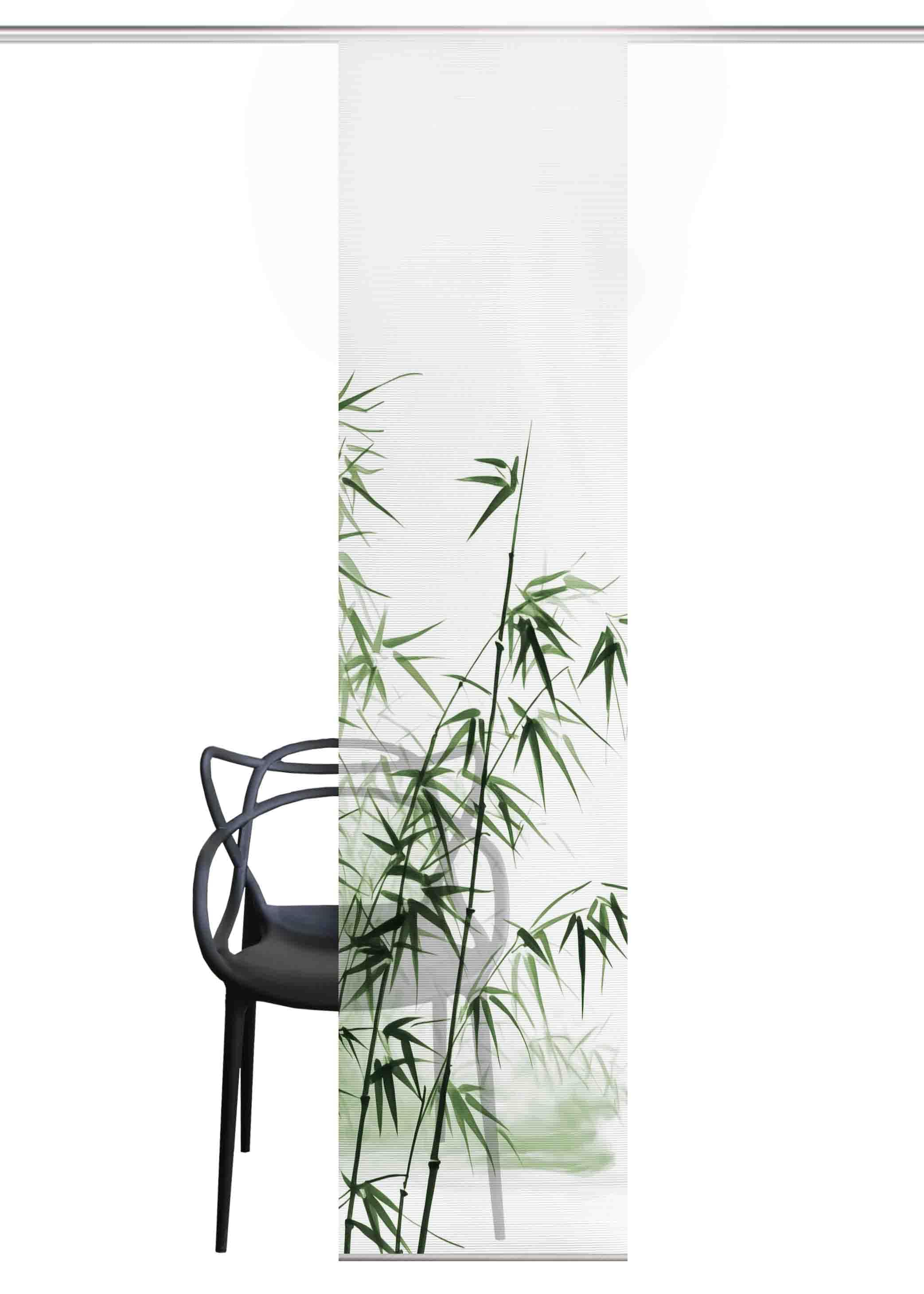 HOME in green Schiebegardine »RUFUS« Paneelwagen 1 Stk. tlg. Bambusoptik, recycelt, Digitaldruck