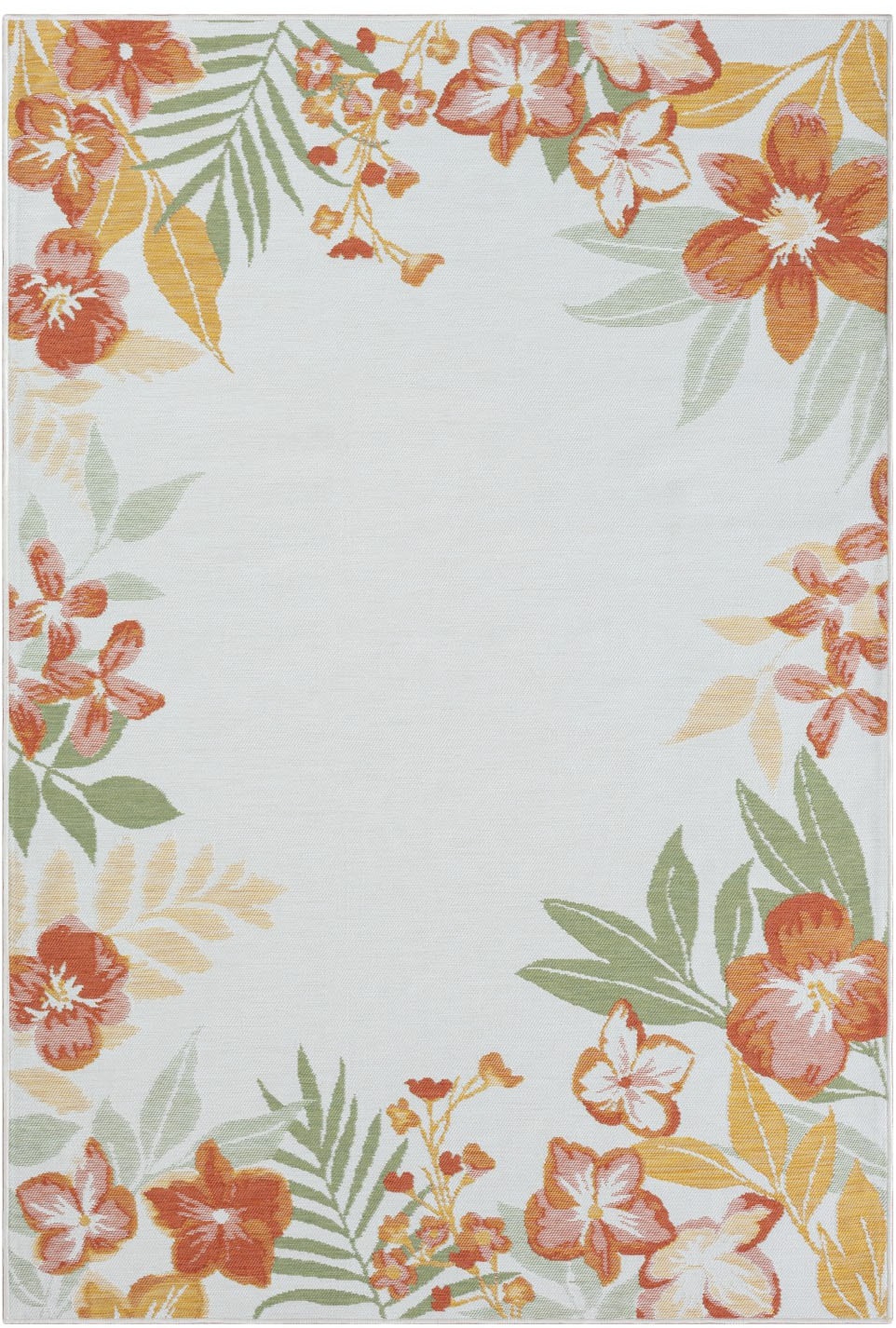 Myflair Möbel & Accessoires Teppich »Isla, LAGERRÄUMUNG!« rechteckig 6 mm Höhe Wendeteppich, Blumen, mit Bordüre, Outdoor geeignet, Balkon, Terrasse
