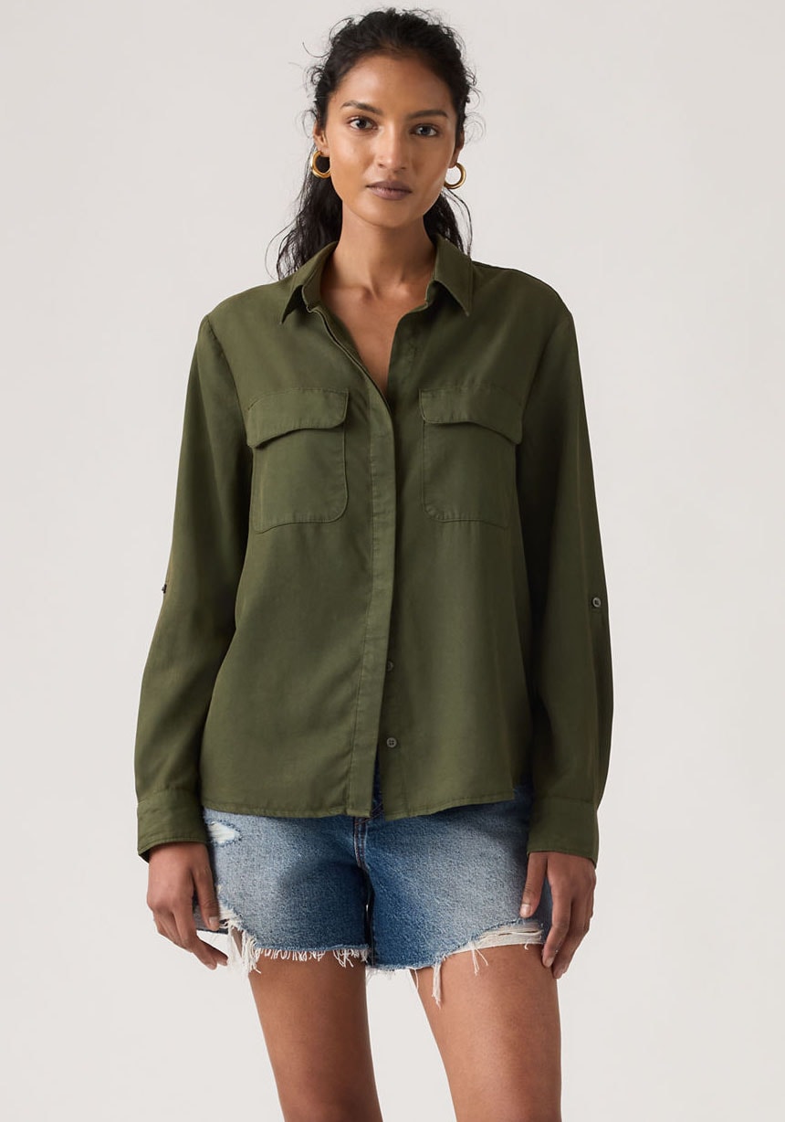 Levi's® Hemdbluse Krempelärmel mit Riegel