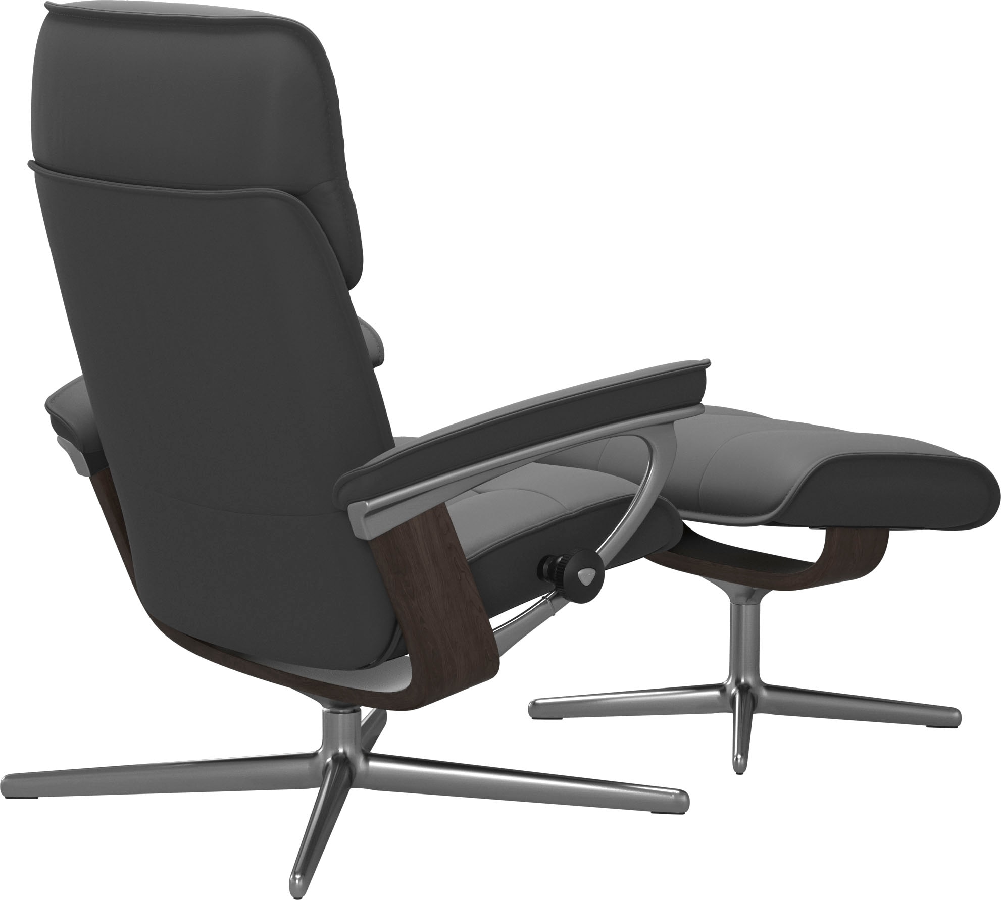 Stressless® Relaxsessel »Admiral«, (Set, Relaxsessel inkl. Hocker), mit Cross Base, Größe M & L, Holzakzent Wenge