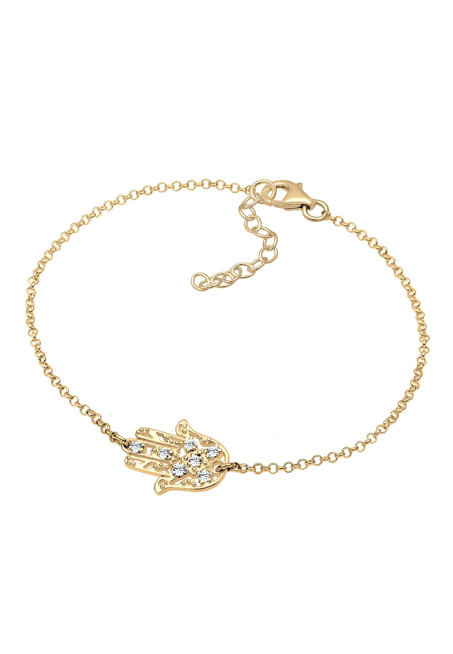 Elli Armkette »Armband Hamsa Hand der Fatima Kristalle 925 Silber«