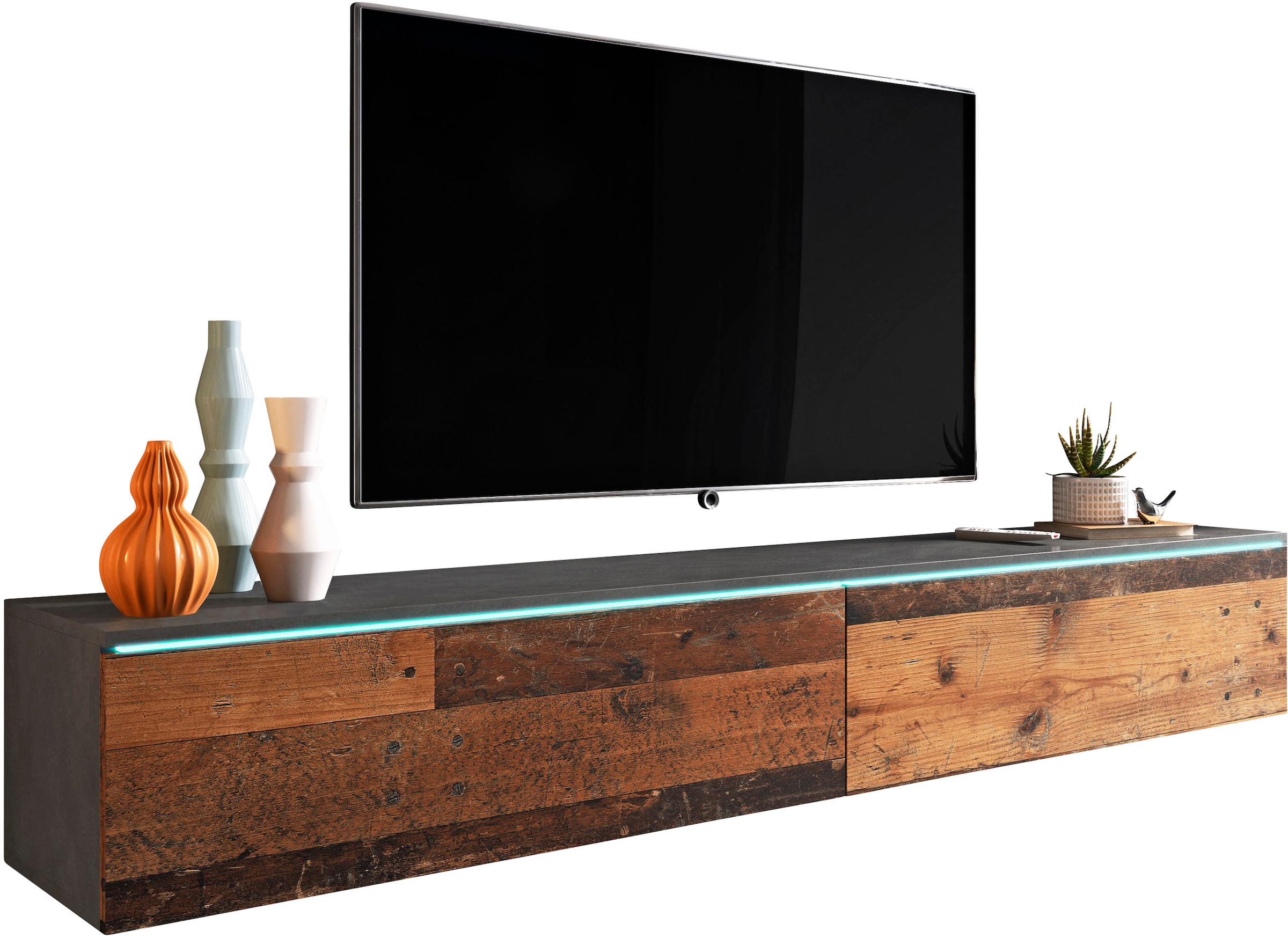 INOSIGN Lowboard »LOWBOARD VERA«, moderne grifflose TV-Board, TV-Schrank 180 cm, stehend und hängend