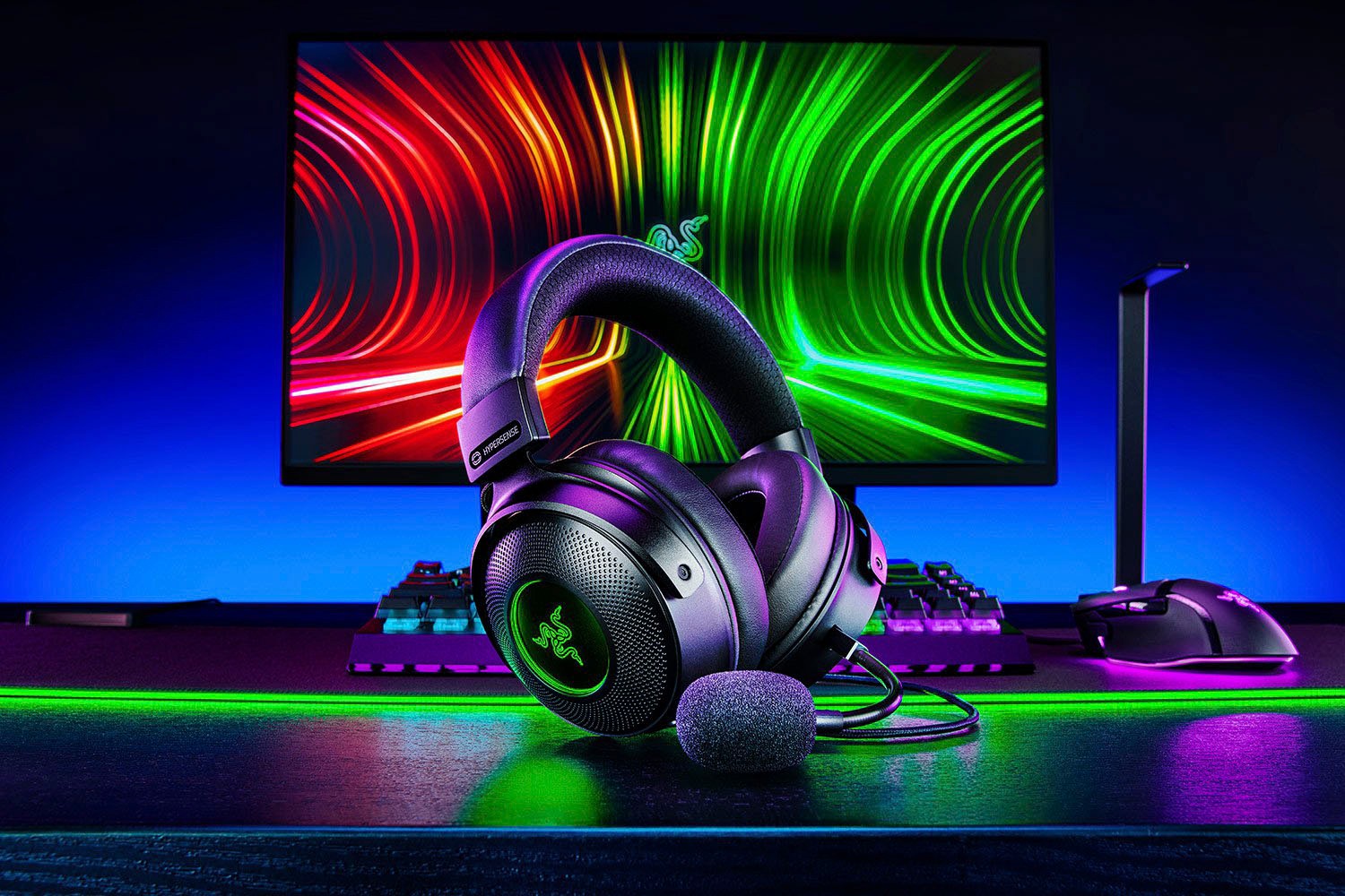 RAZER Gaming-Headset »Kraken V3 Hypersense«, Rauschunterdrückung-Mikrofon abnehmbar