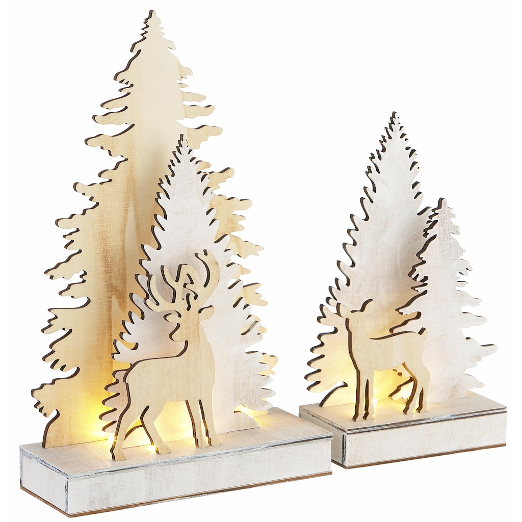 CHRISTMAS GOODS by Inge LED Baum »Reh und Hirsch, Weihnachtsdeko«