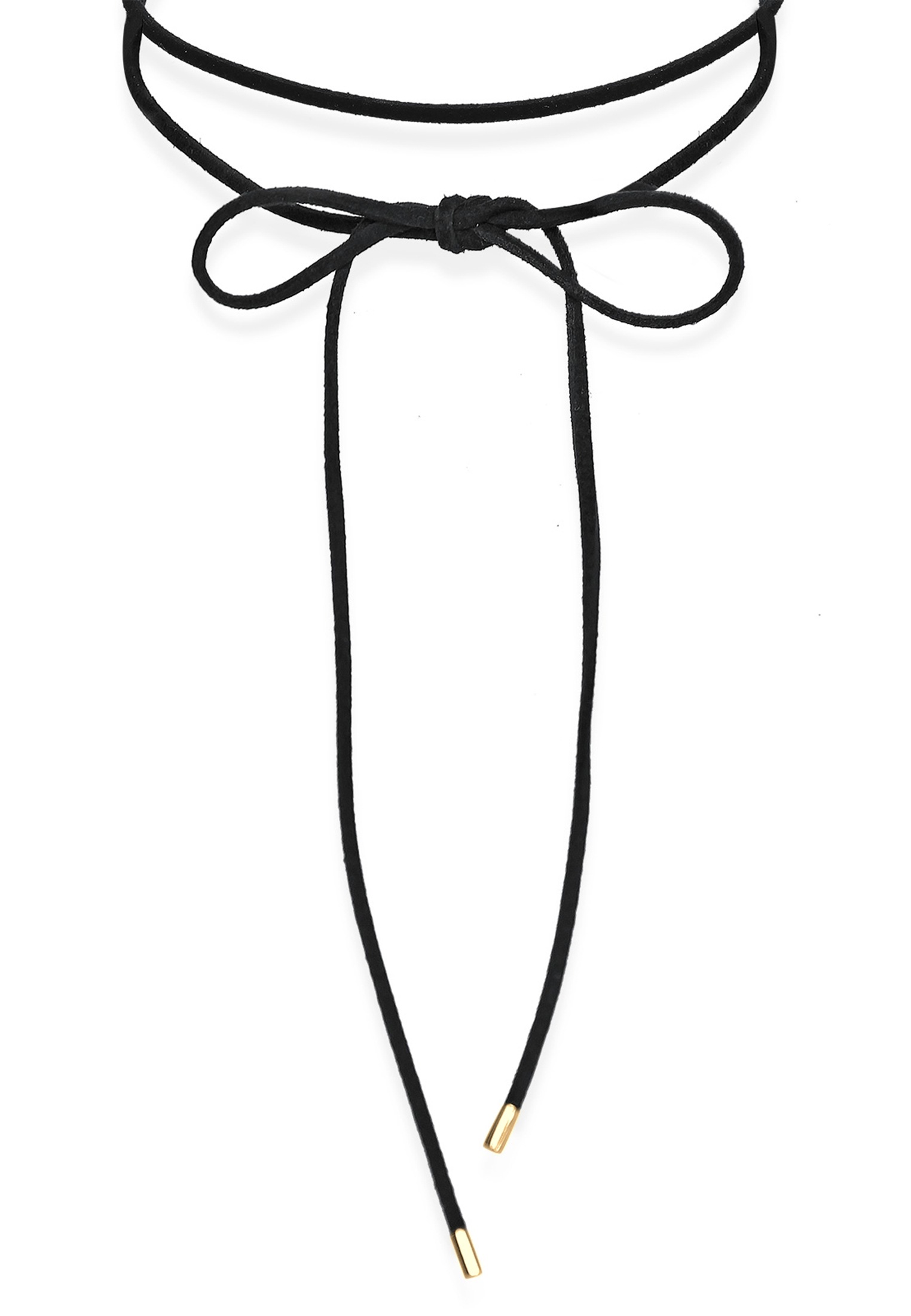 Elli Choker »Halskette Choker Velour Leder Schwarz 925 Silber«