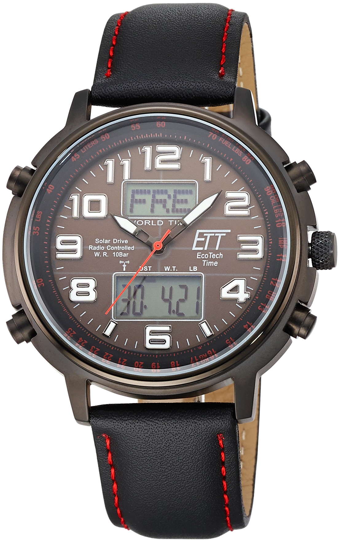 Funkchronograph »Hunter, EGS-11452-22L«, Armbanduhr, Herrenuhr, Stoppfunktion, Datum,...