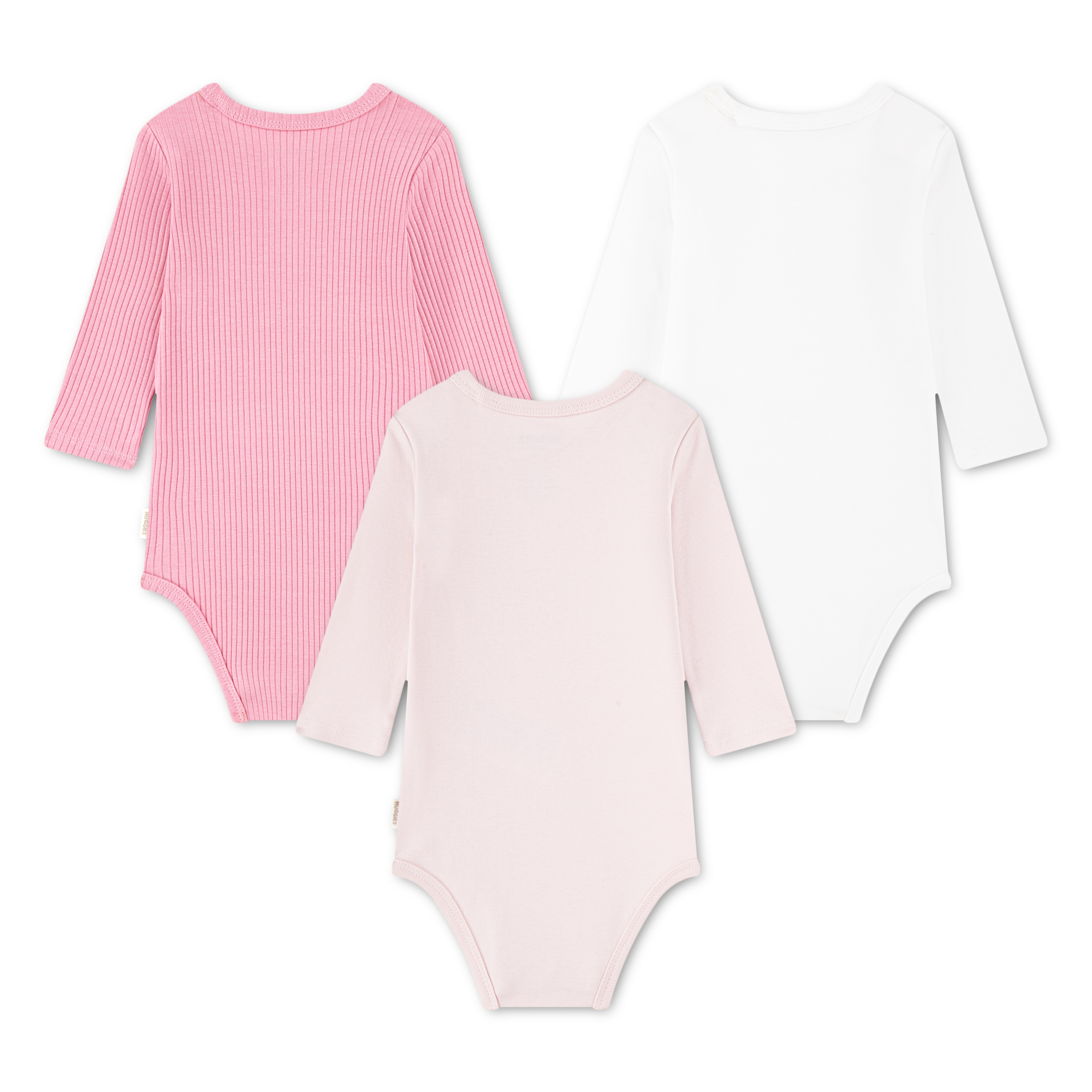 HUGGIES babywear Langarmbody »HUGB 3PK BODYSUIT« Packung, 3 Stk. 3er-Pack, in Ripp-Optik