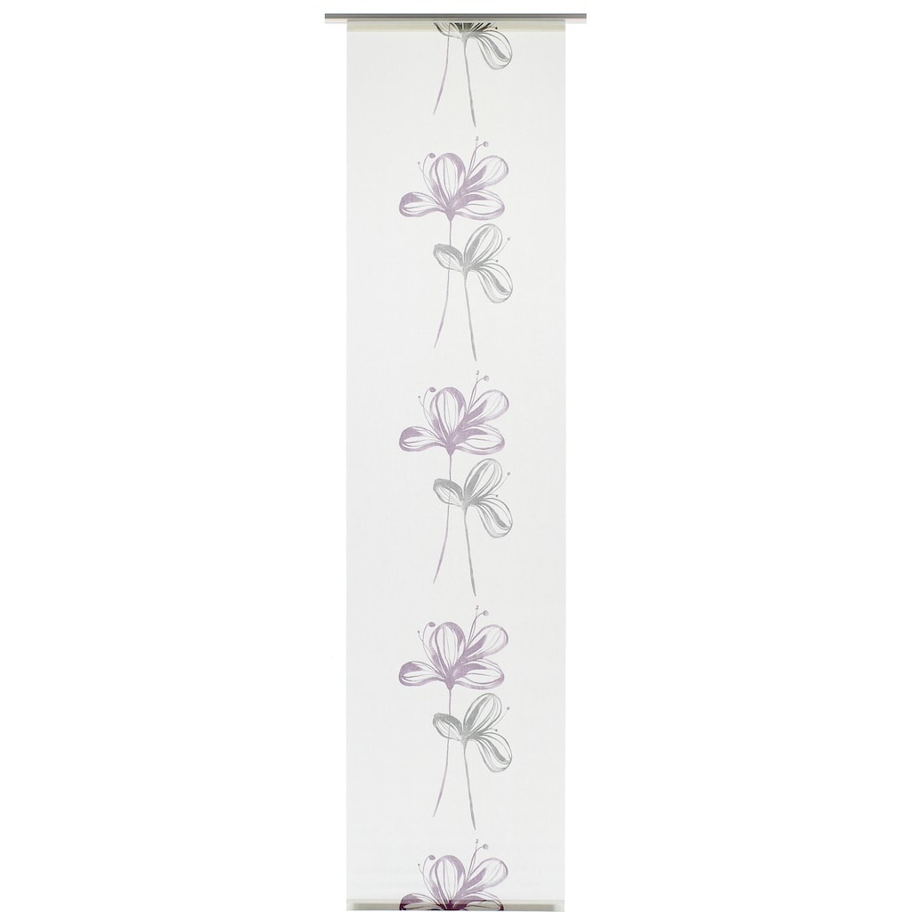 GARDINIA Schiebegardine »Flächenvorhang Stoff Flower«, (1 St.), ohne Paneelwagen