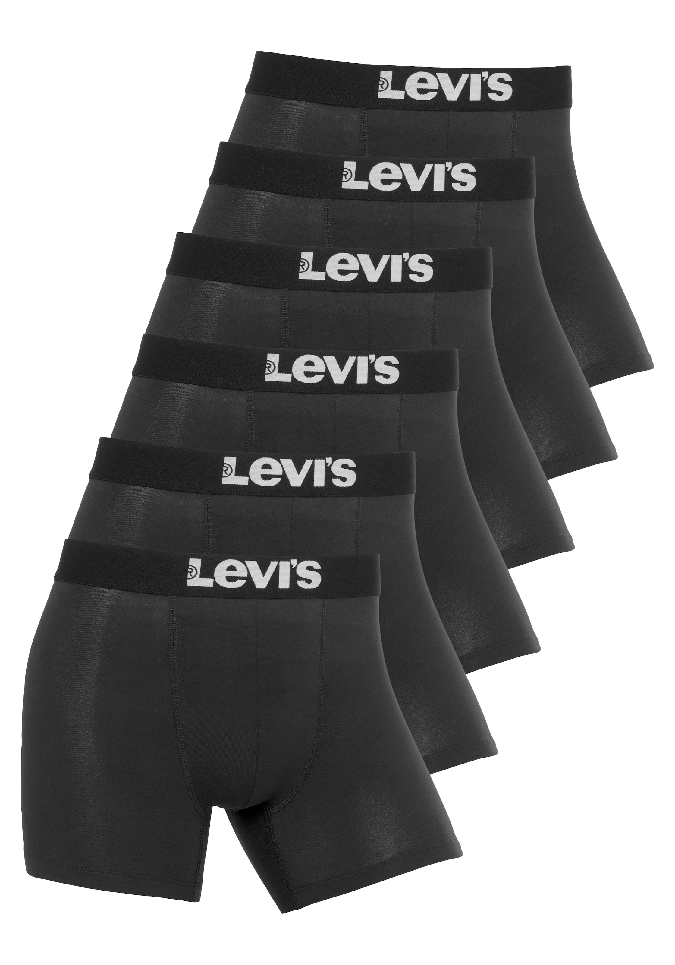 Boxershorts »Levi's Men Solid Badic Boxer 6er Pack«, (Packung, 6 St., 6er-Pack), mit...
