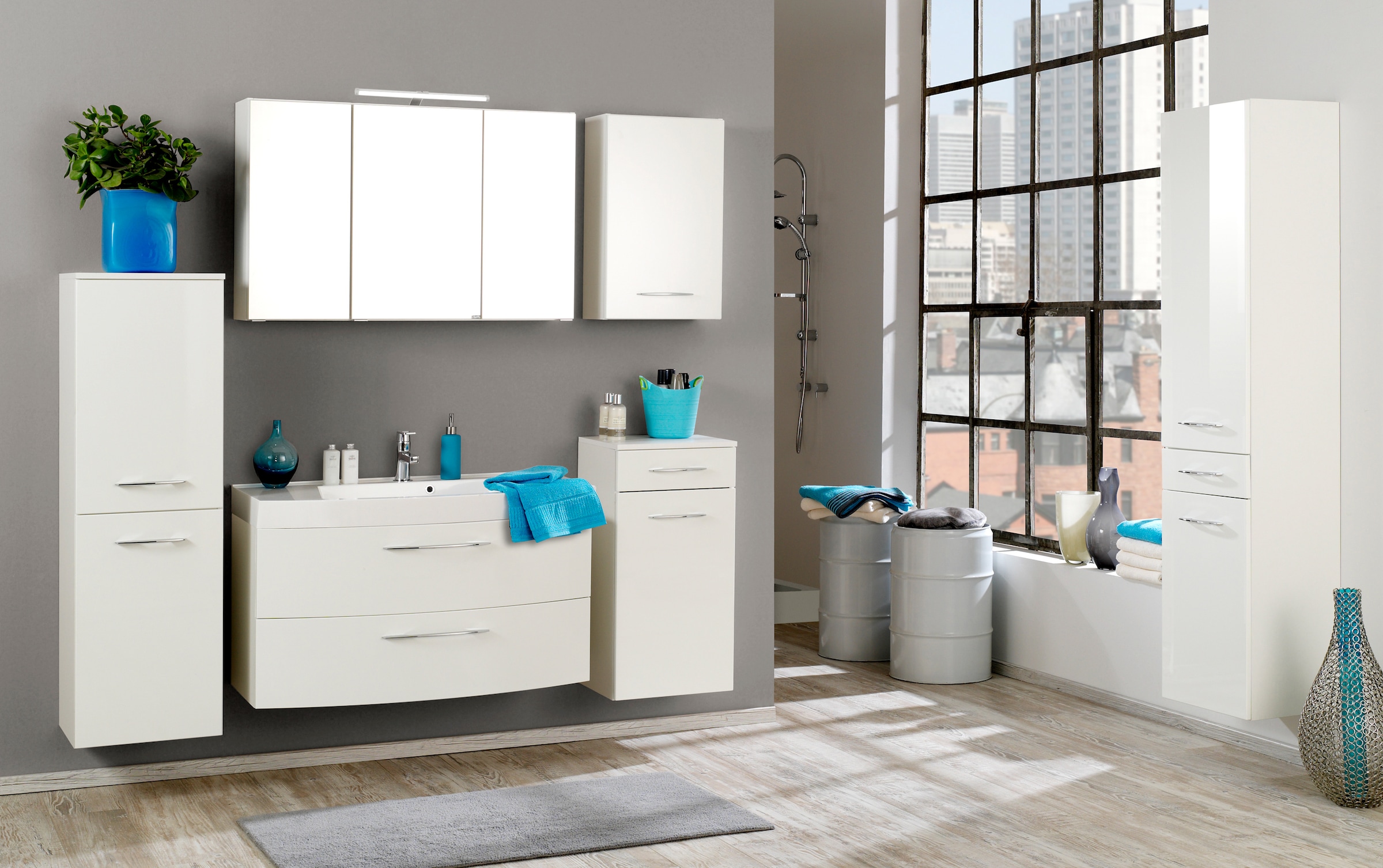 welltime Spiegelschrank »Florida« Breite 100 cm, mit LED-Beleuchtung