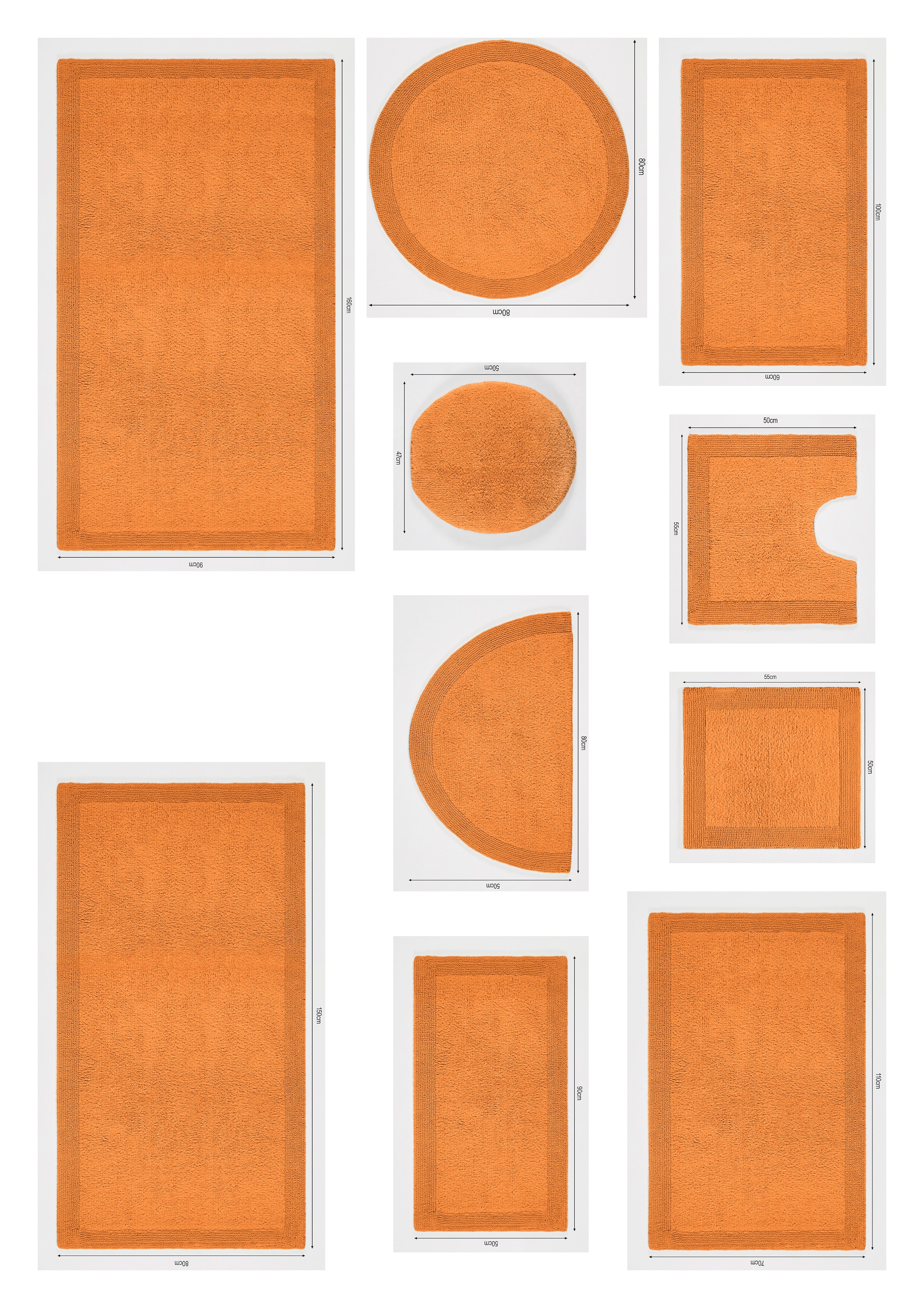 my home Badematte »Kapra, Badvorleger, Badezimmer Teppich«, beidseitig nutzbar-fußbodenheizungsgeeignet-strapazierfähig, mit Bordüre, Badteppich, Badematte, Baumwolle