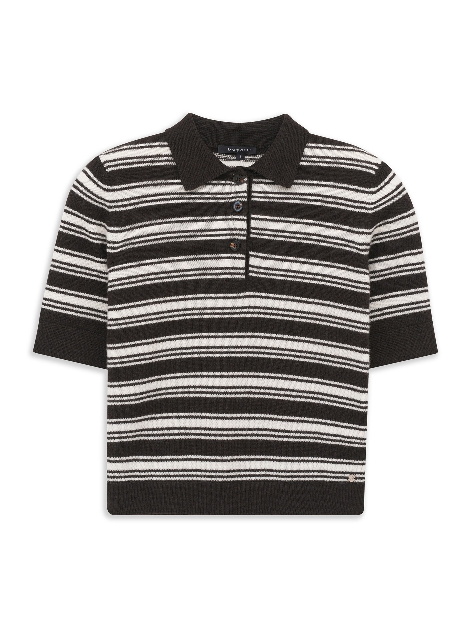 bugatti Rundhalspullover »Regular Fit« Regular Fit Wollmix Kaschmir Gestreift