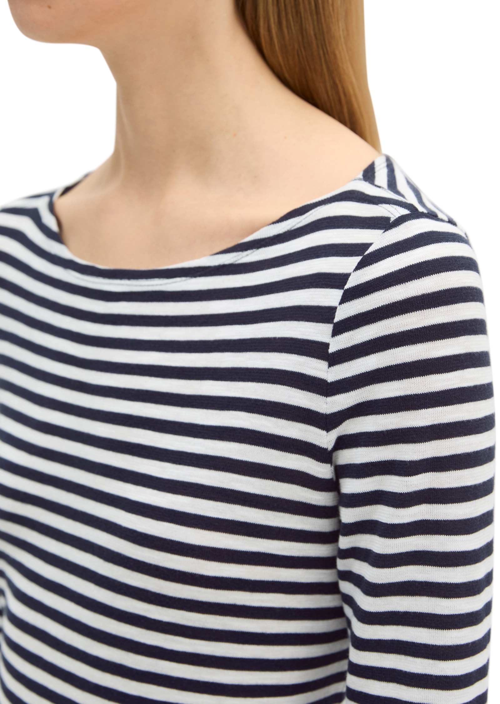 Marc O'Polo Langarmshirt mit leichtem U-Boot-Ausschnitt