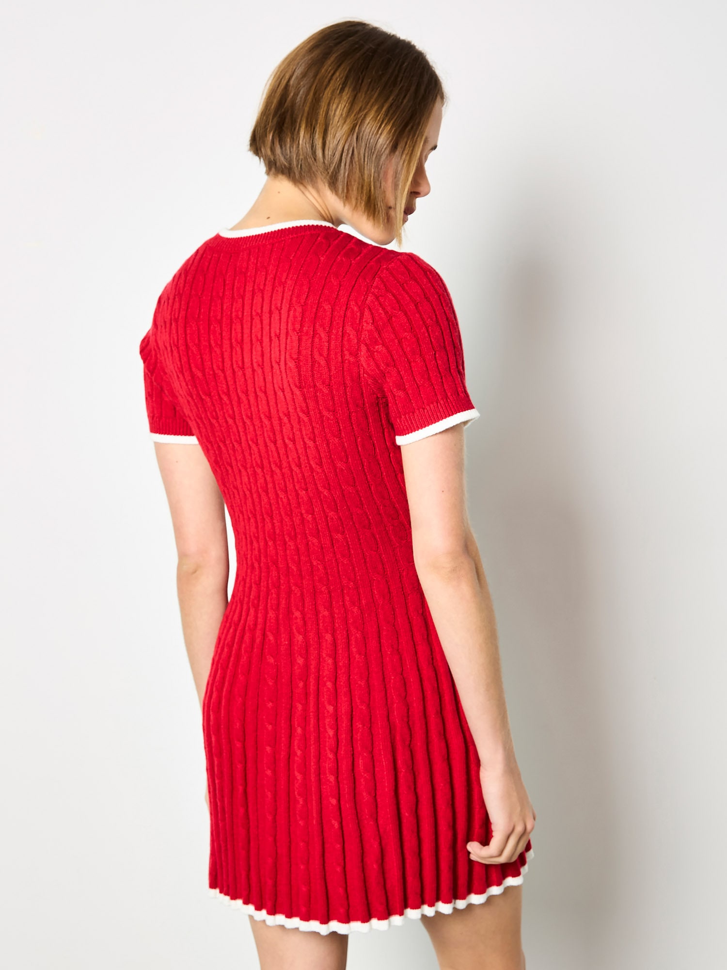 Apricot Minikleid »Minikleid« mit Zopfmuster