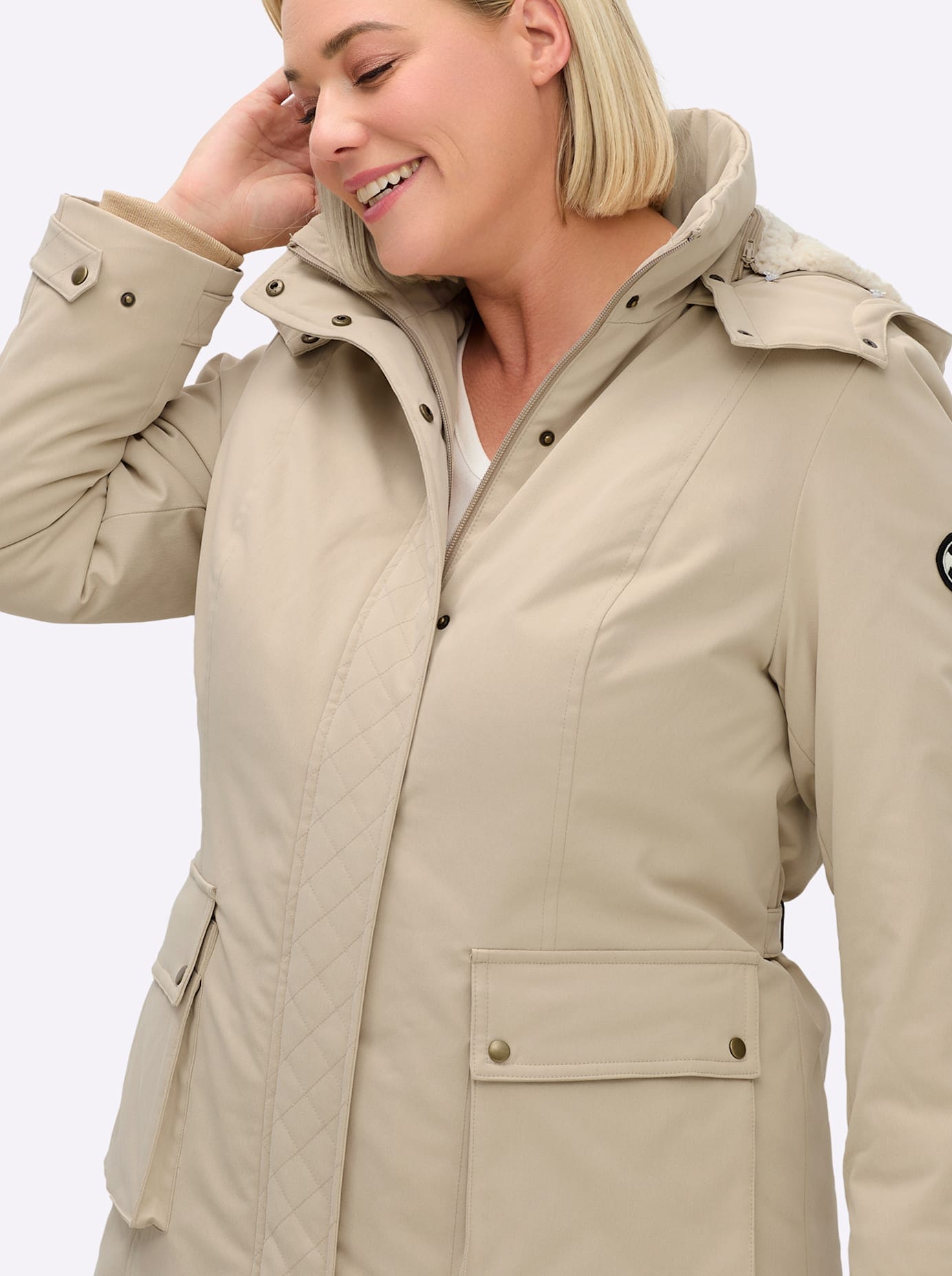Sheego Parka, mit Kapuze