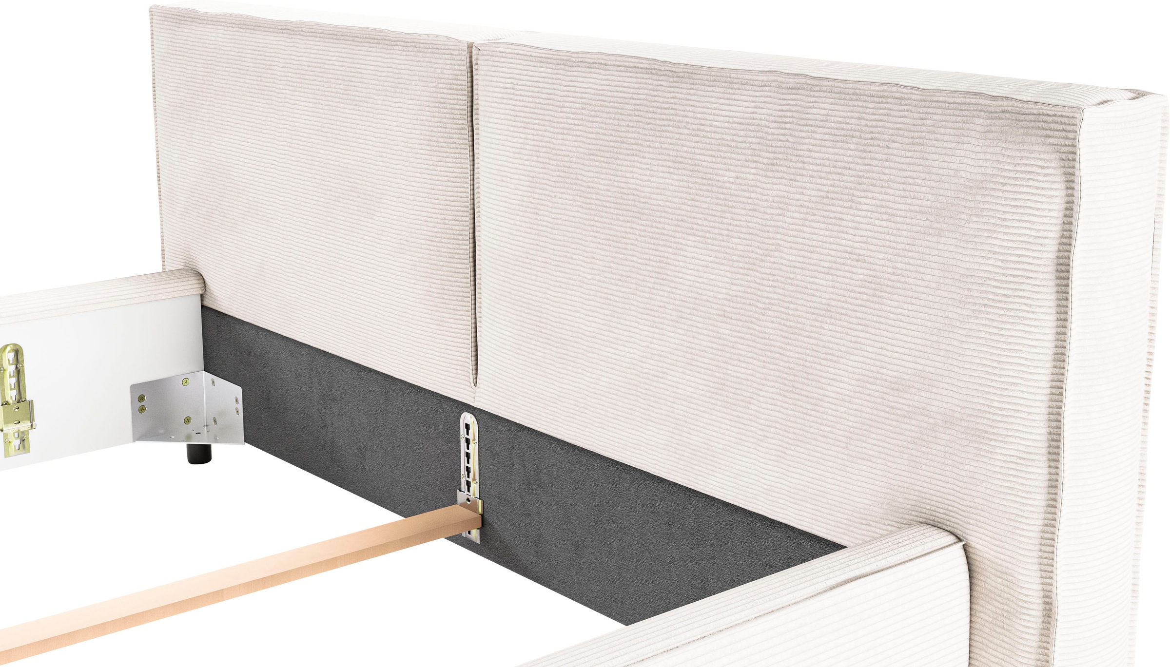 Home affaire Polsterbett »Adrina mit Biesenoptik, Feincord und Luxus-Microfaser« bis 280kg, auch in Überlänge 220 cm, 4 Breiten bis 200cm