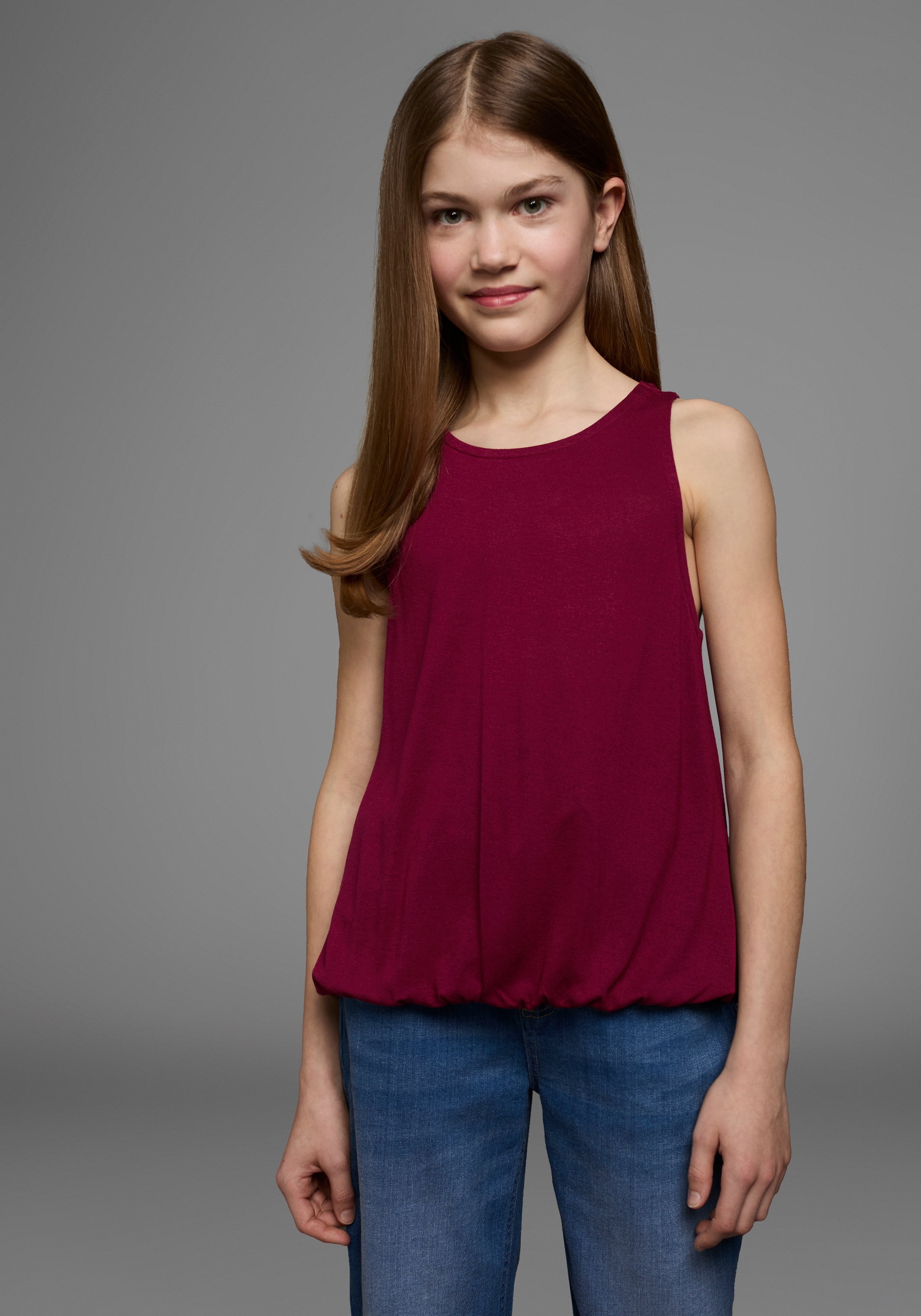 KIDSWORLD Tanktop »Viskose - Top,«, mit Spitzeneinsatz im Rücken
