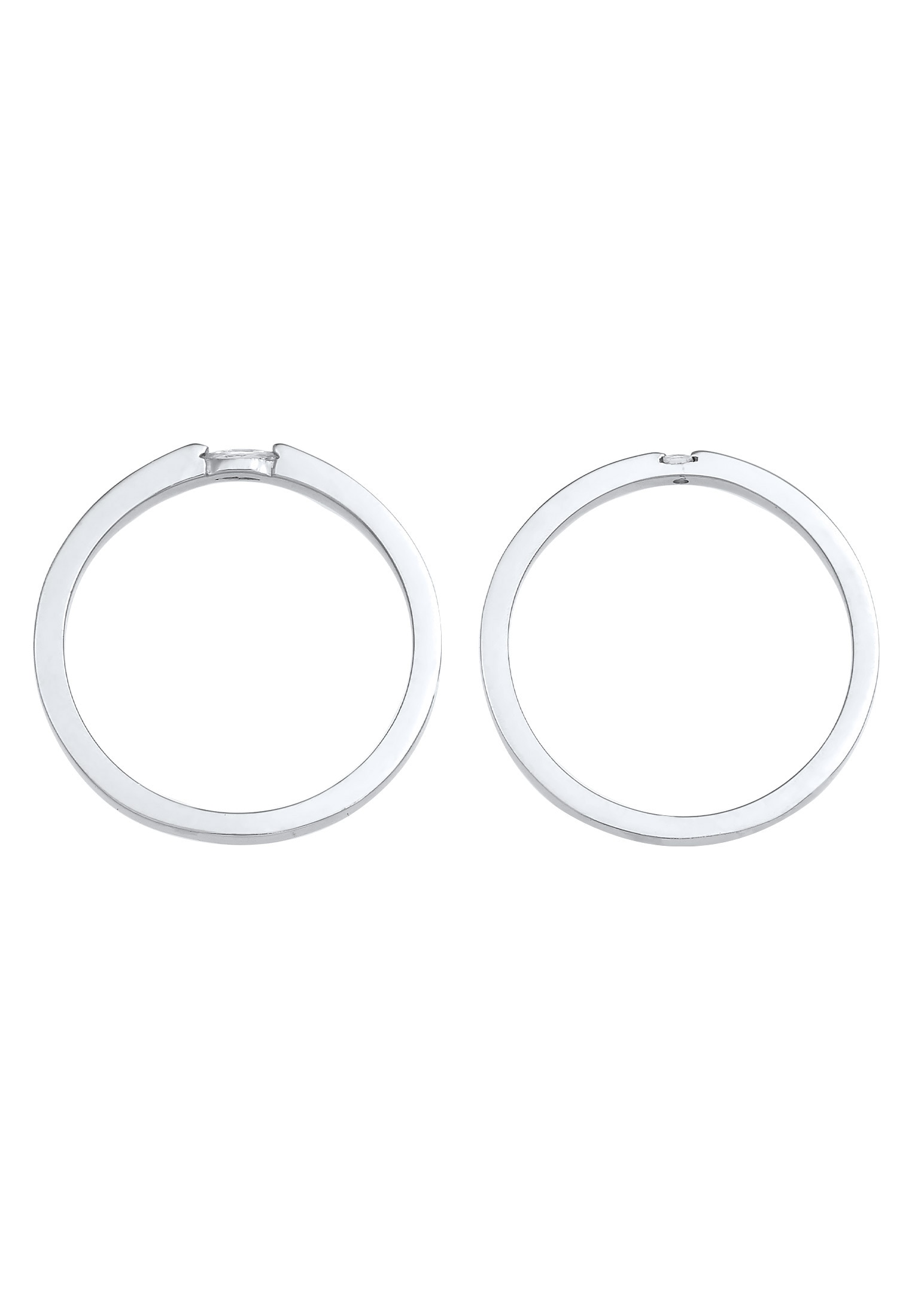 Elli Ring-Set »Ring Ring Solitär Zirkonia Klassik Set 925 Silber«
