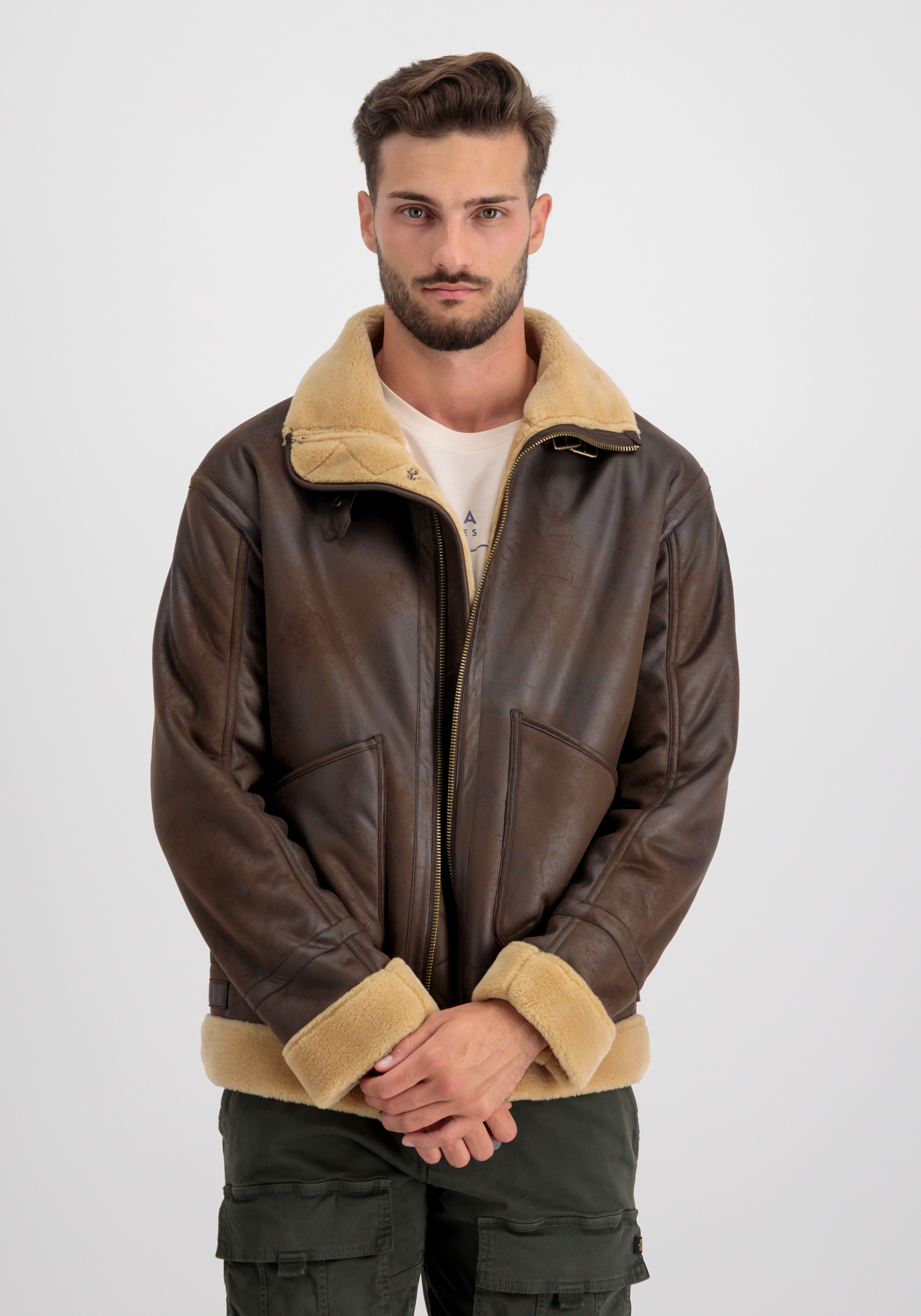 Lederjacke »Alpha Industries Men - Leather & Vegan Jackets B3 Arctic«