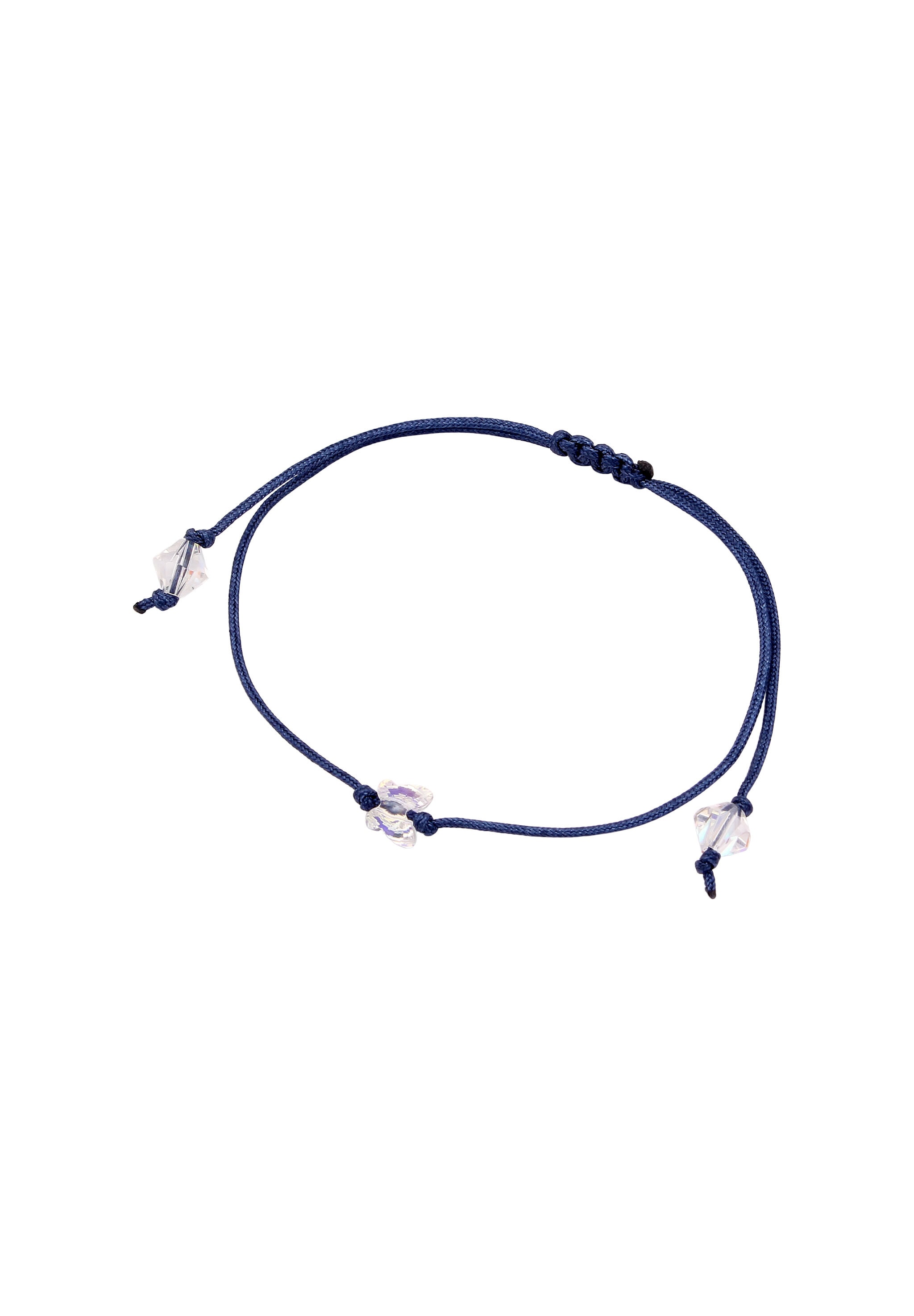 Elli Armkette »Armband Nylon Rot Schmetterling Weiß, mit Kristallen von Swarovski(R)«