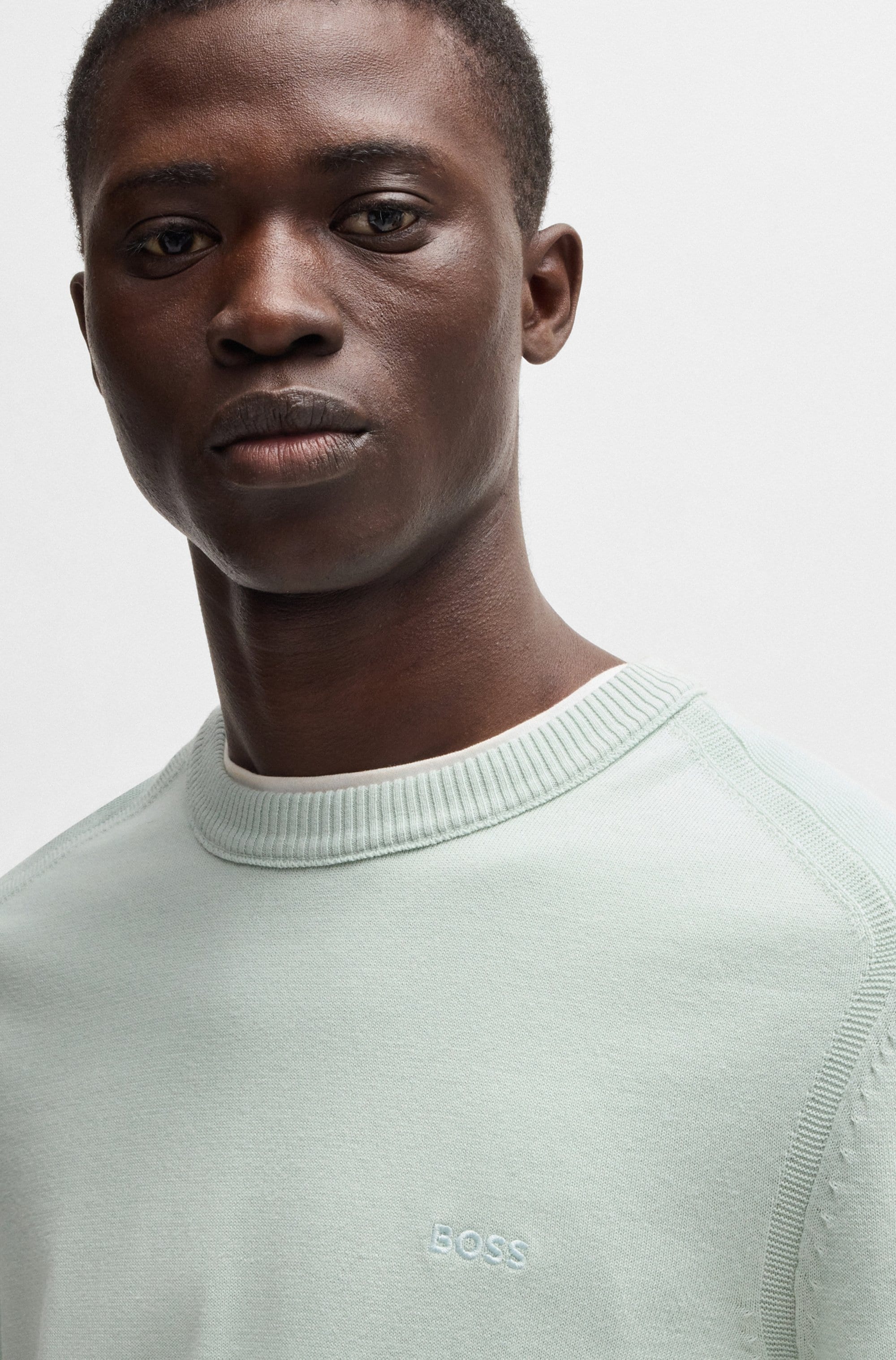 BOSS ORANGE Strickpullover »Asac«, mit Logostickerei auf der Brust