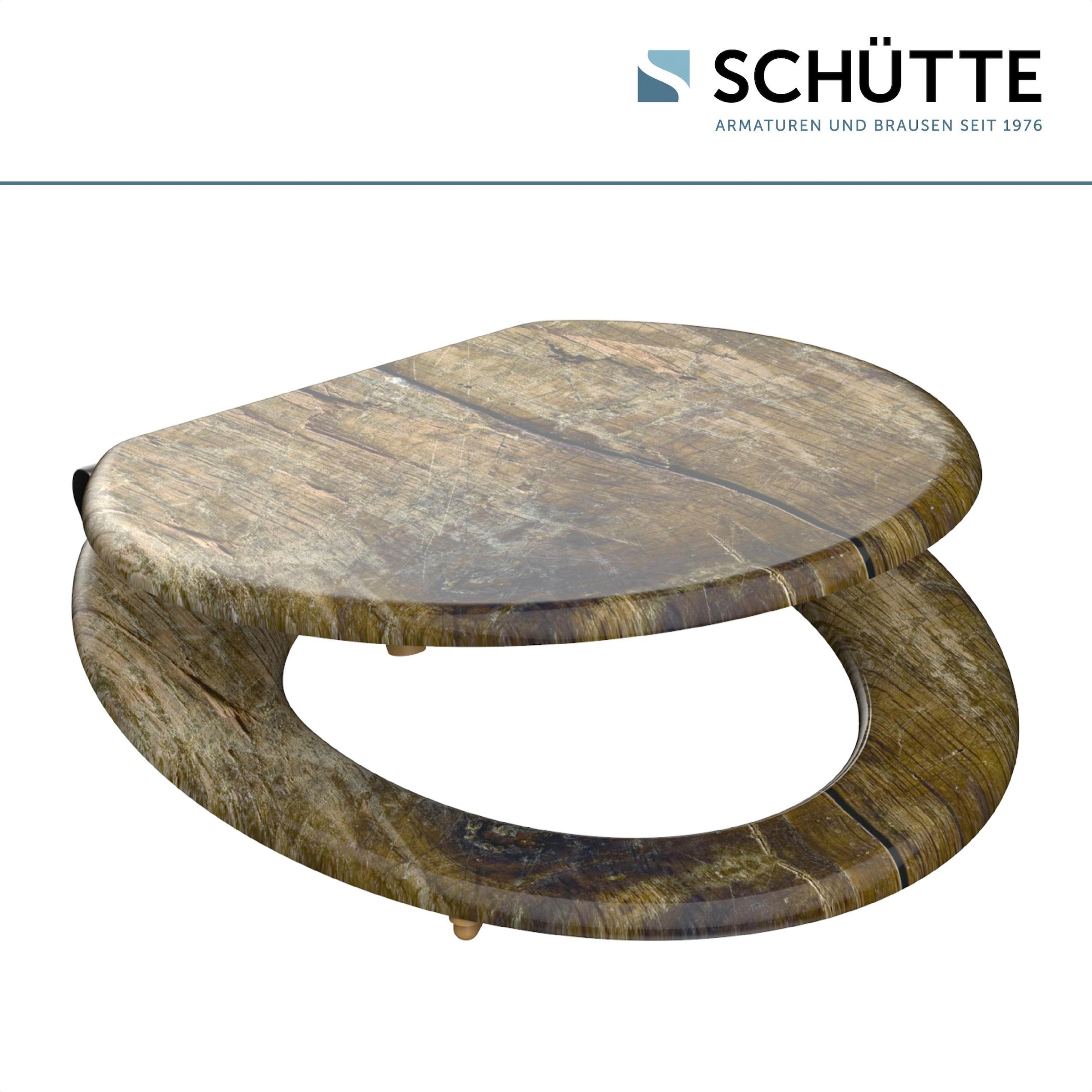 Schütte WC-Sitz »Solid Wood«, mit Absenkautomatik und Holzkern, MDF