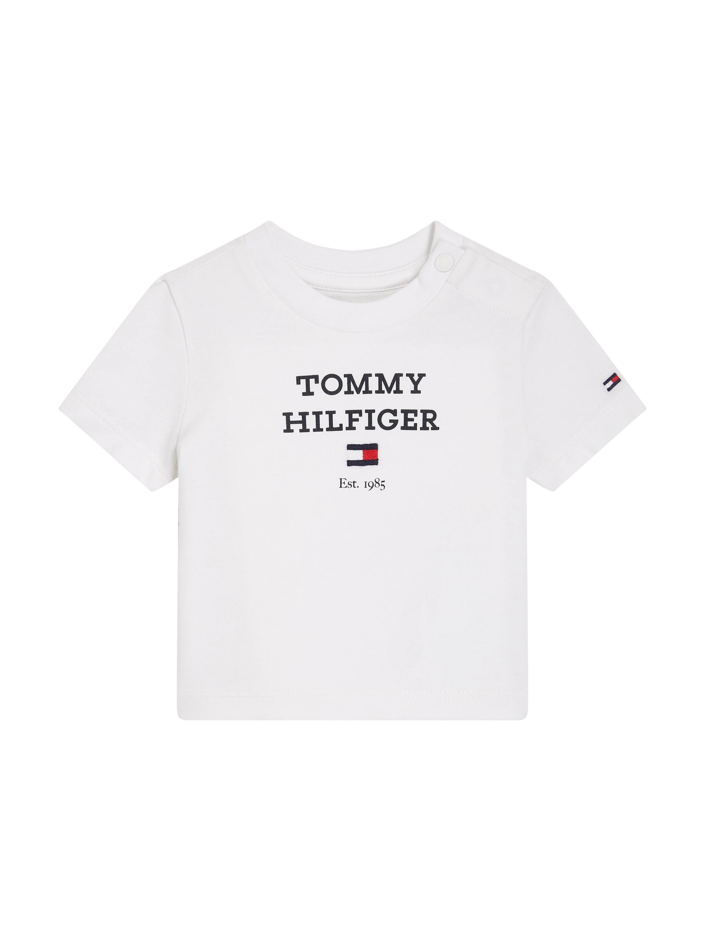 T-Shirt »BABY TH LOGO TEE S/S«, mit großem Logo