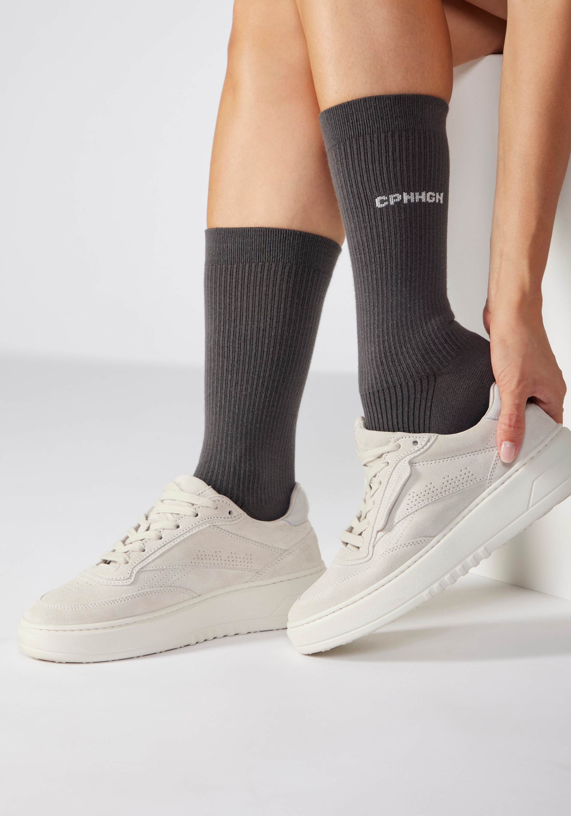 Copenhagen Studios Basicsocken Packung, 3 Paar tlg. mit Rippstruktur und Stickerei