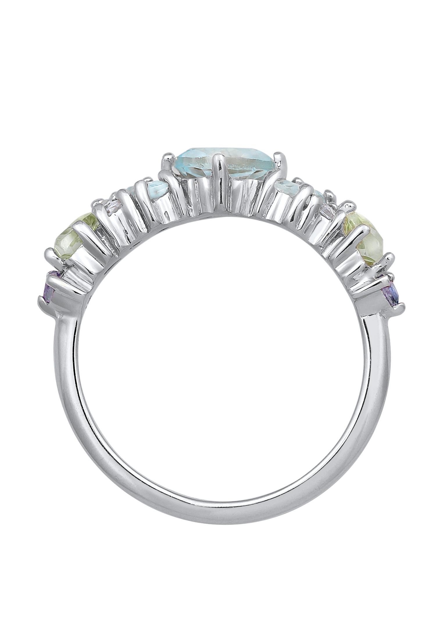 Elli Premium Silberring »Ring Topas Mondstein Amethyst Klassik 925 Sterling Silber vergoldet«