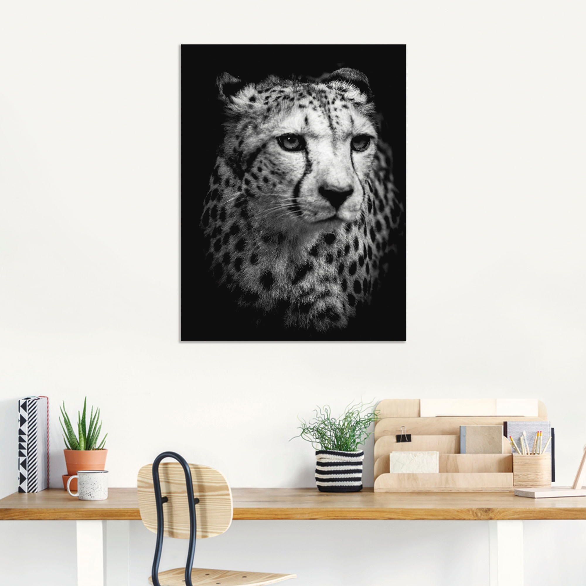Artland Wandbild »Der Gepard«, Wildtiere, (1 St.), als Alubild, Outdoorbild, Leinwandbild, Wandaufkleber, versch. Größen