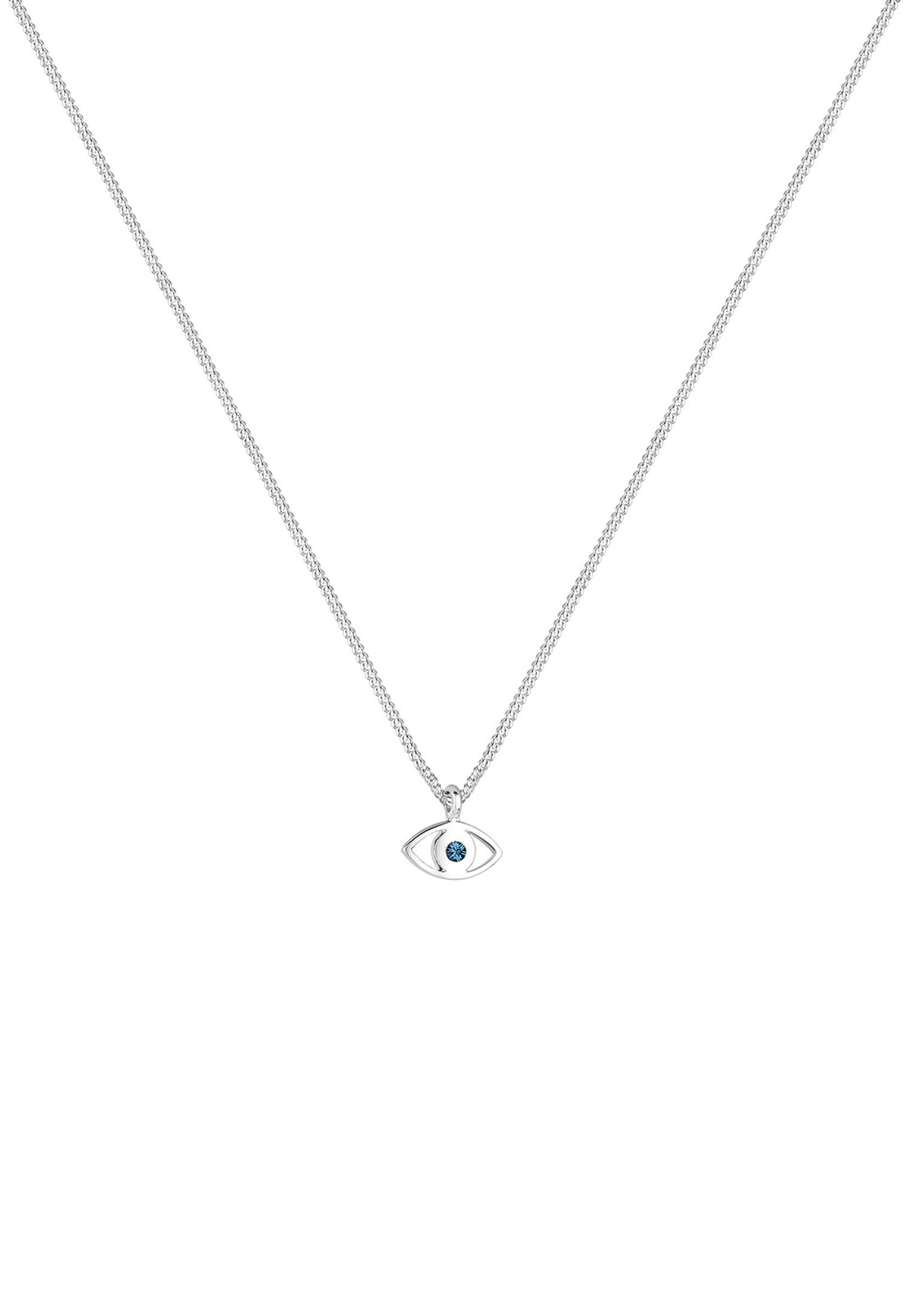 Elli Silberkette »Halskette Evil Eye Glas Kristalle Blau 925 Sterling Silber«