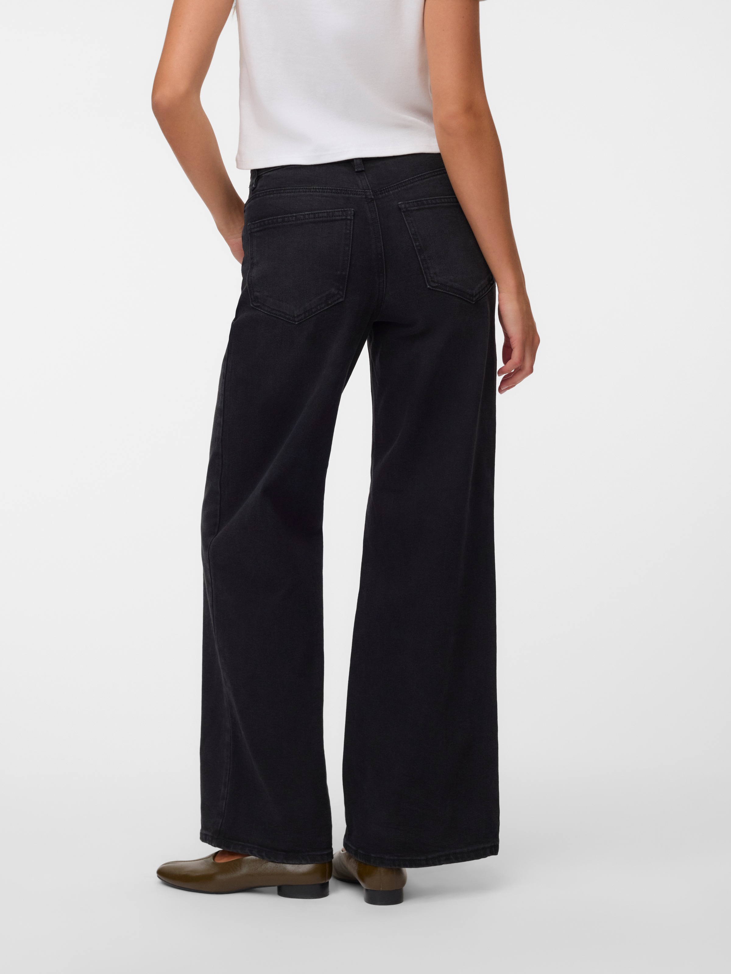 Vero Moda Weite Jeans »VMOLIVIA STRETCH HR WIDE JNS LI1101 NOOS« Baumwollmischung, high waist, wide fit