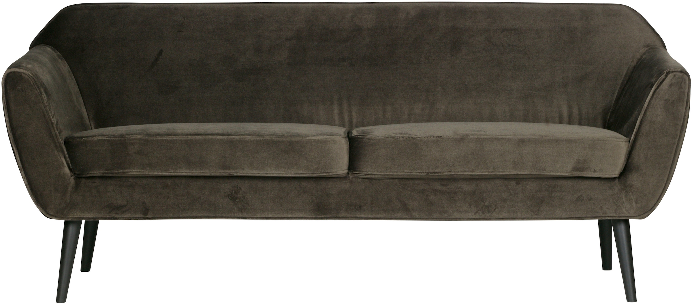 WOOOD 2,5-Sitzer »Rocco Velvet-Bezug mit Buchenholzbeinen, H 75 x B 187 x D 82 cm« Maximale Verschleißfestigkeit, mittlere Sitzhöhe, Pfleiglicht