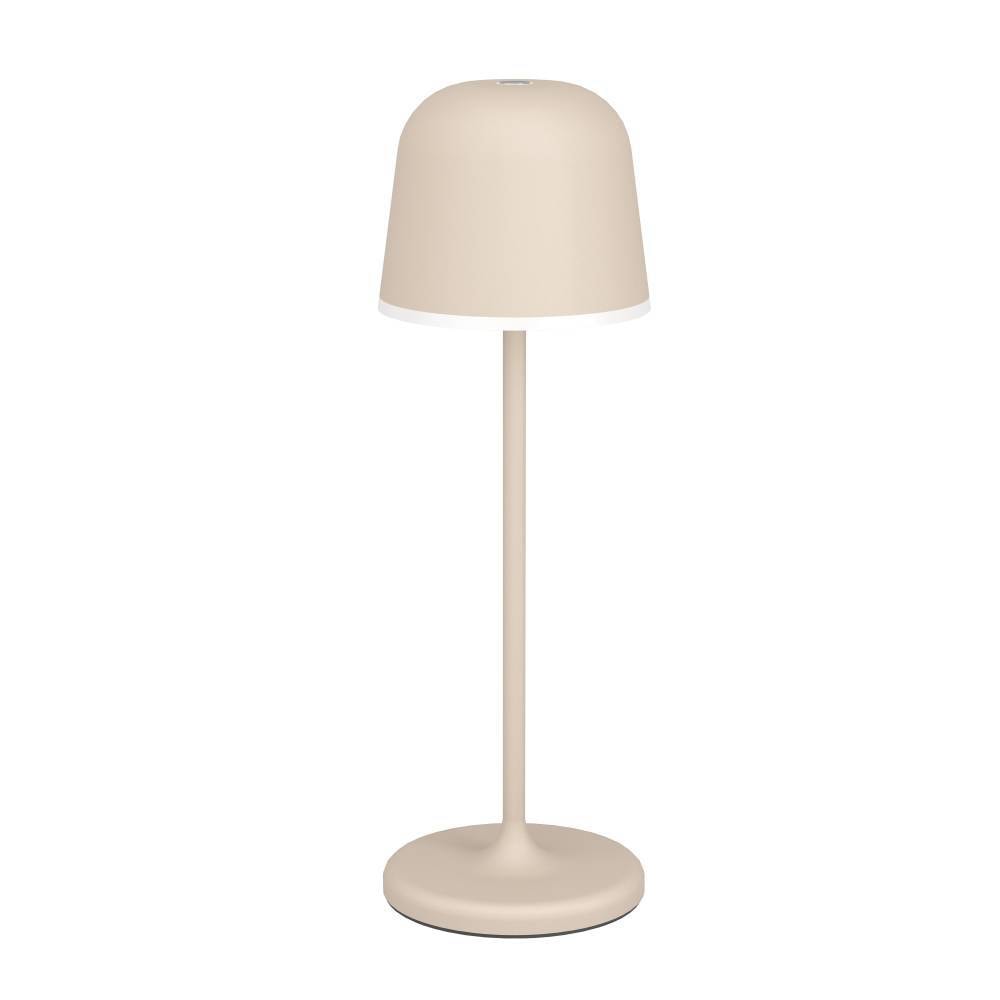 Eglo Tischleuchte »MANNERA« LED-Modul 1 Stk. Warmweiß Nachttischlampe Touch dimmbar in beige, Größe Ø 11 cm Höhe: 34 cm