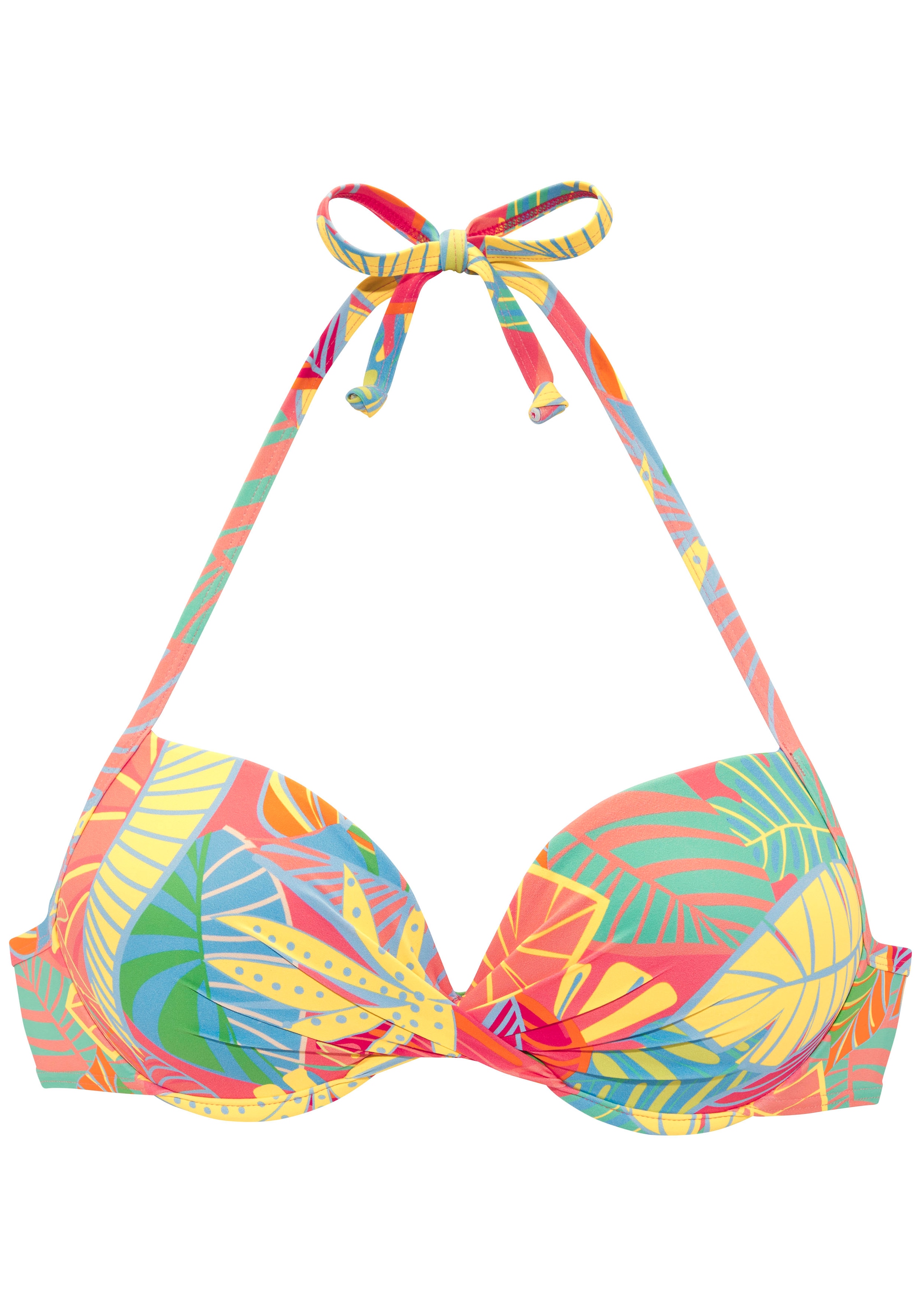 s.Oliver Push-Up-Bikini-Top »Yana« mit stylischem Blätterdruck