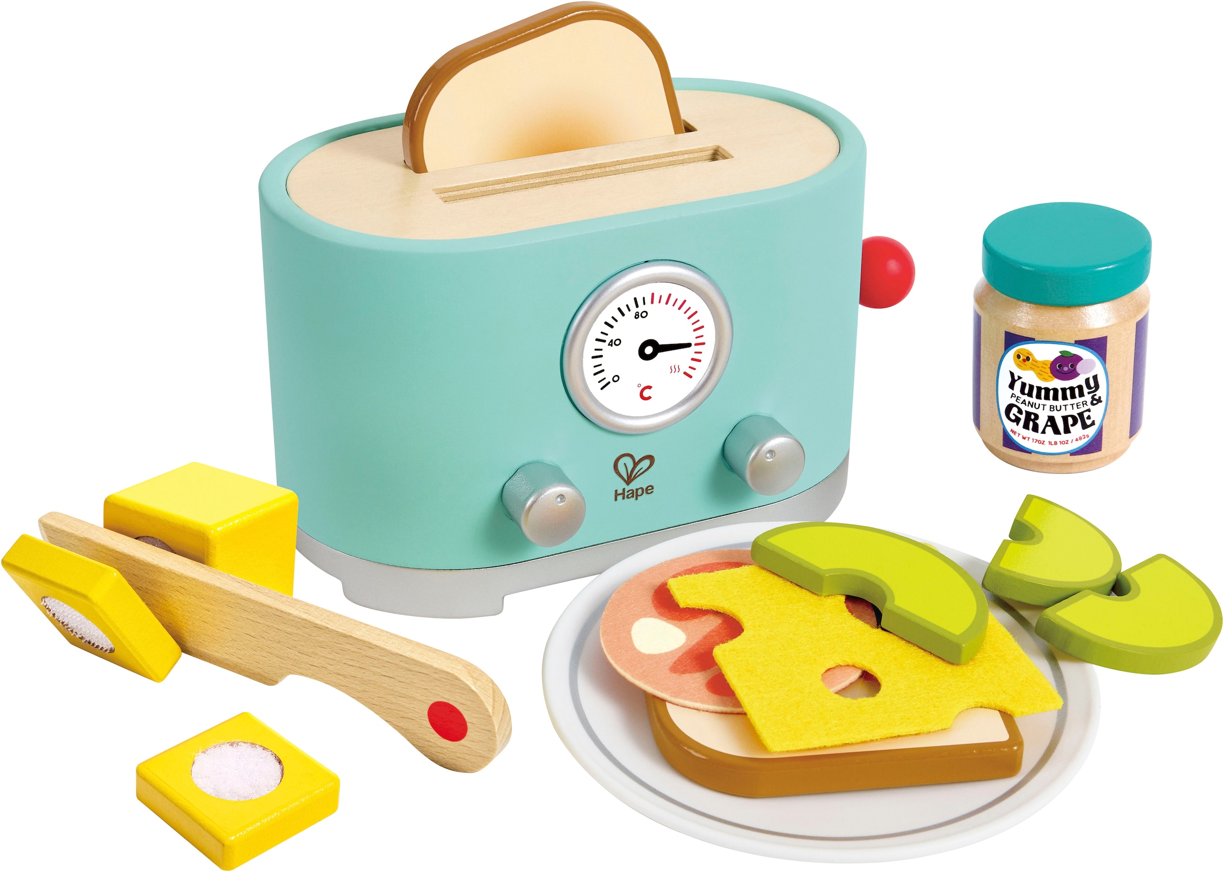 Kinder-Toaster »Kling, Pop-Up-Toaster-Set«, (12 tlg.), aus Holz