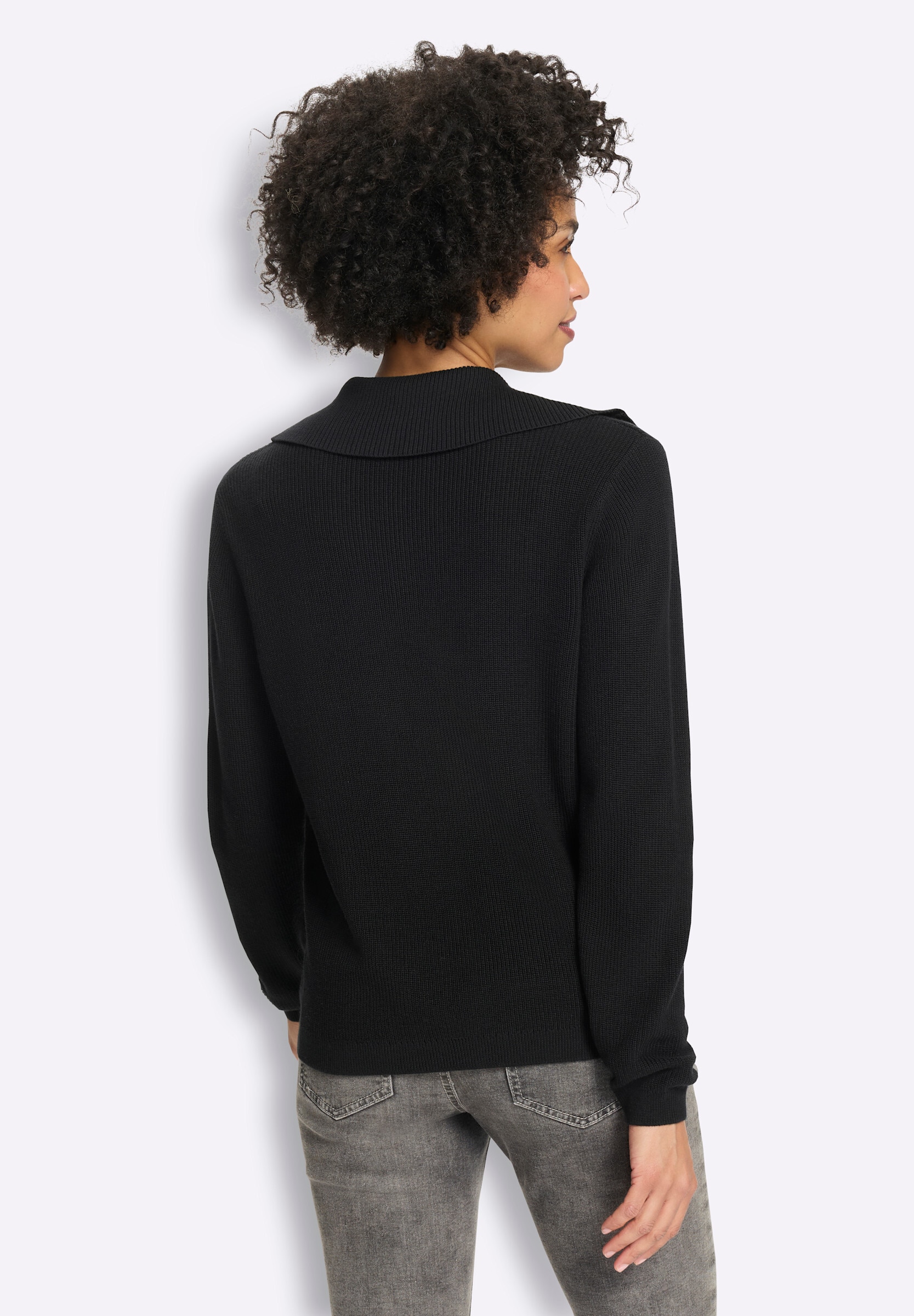 heine Strickpullover »Pullover Langarm-Pullover mit Umlegekragen«