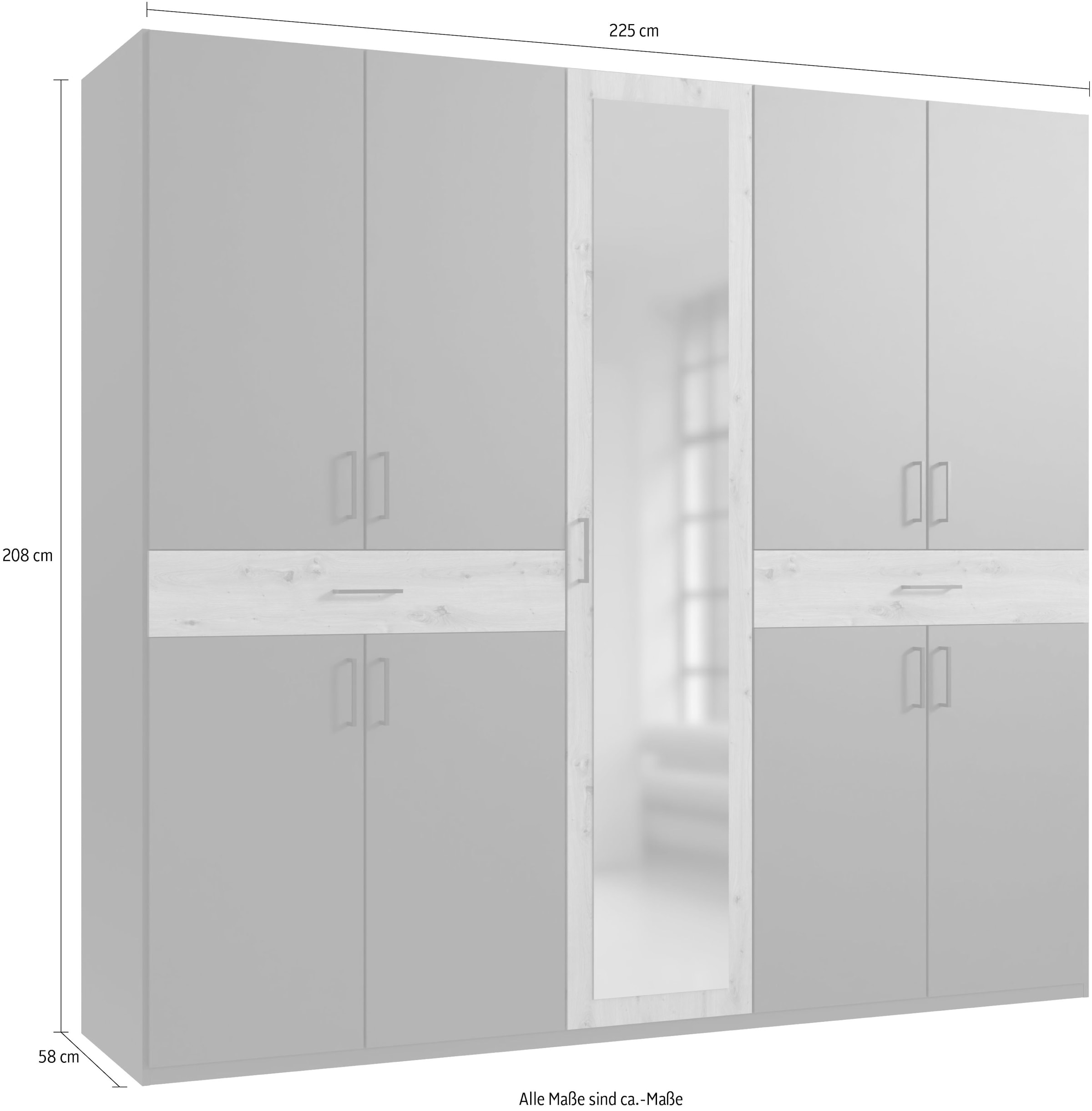Wimex Drehtürenschrank »Tibet« mit Schubkästen auf bequemer Zugriffshöhe