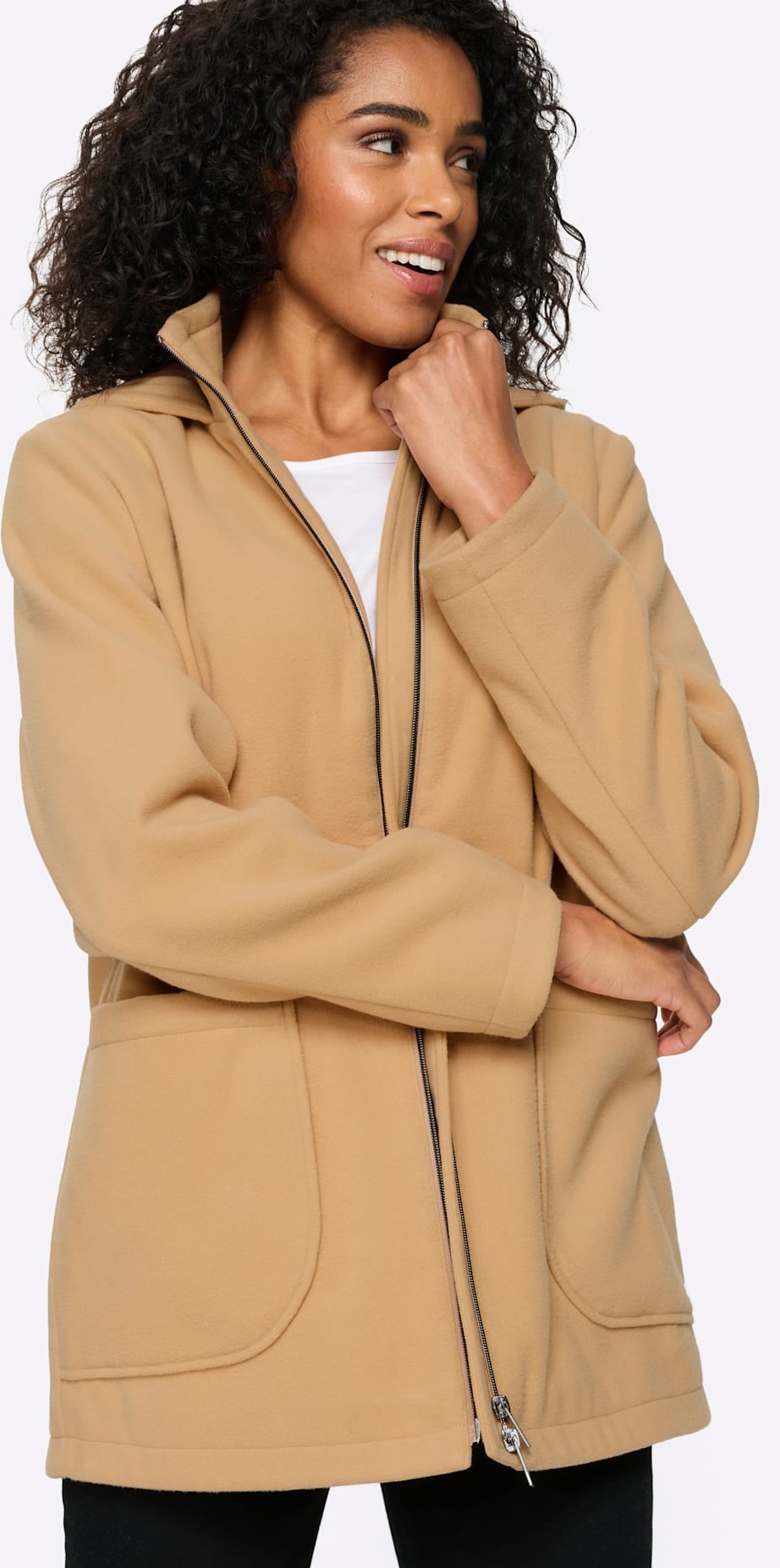 Classic Basics Langjacke mit Kapuze