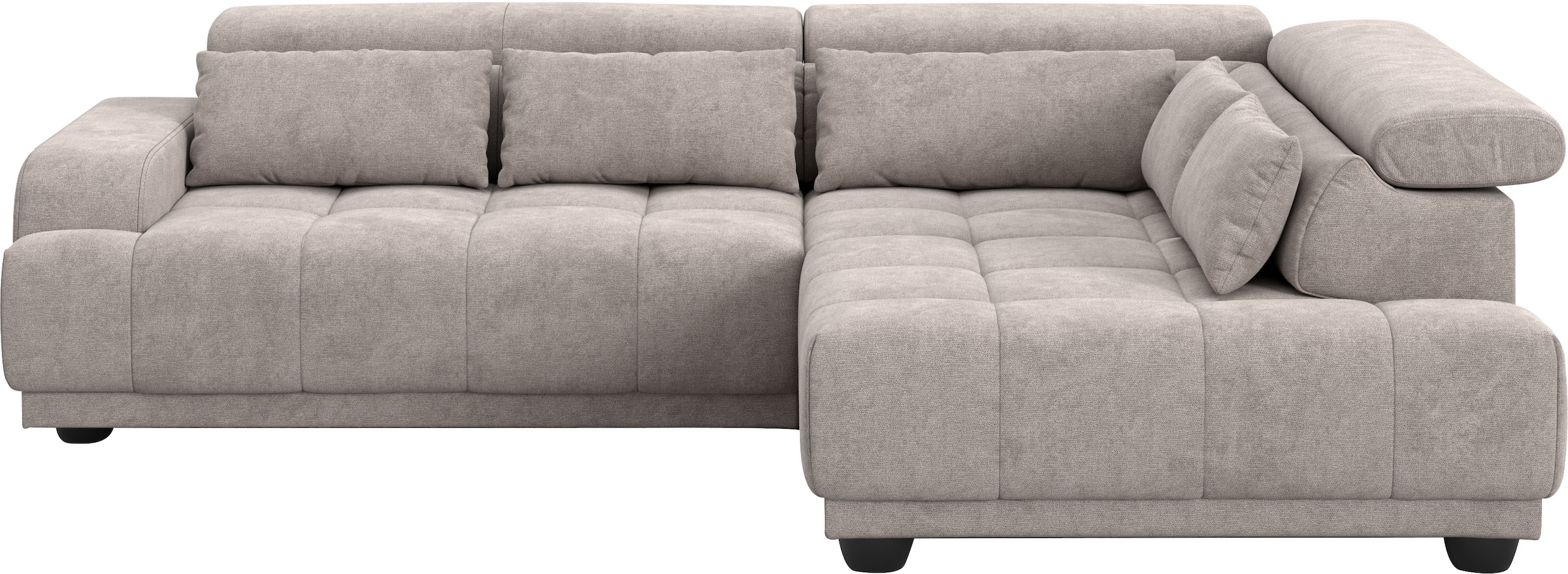 COTTA Ecksofa »Jade L Form, B: 270 cm, mit Kopfteilverstellung & Nierenkissen« optional elektr. Sitztiefenverstellung