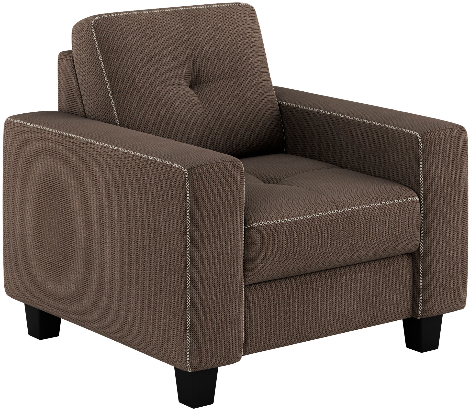 Places of Style Sessel »Varese«, Kreuznaht in beige