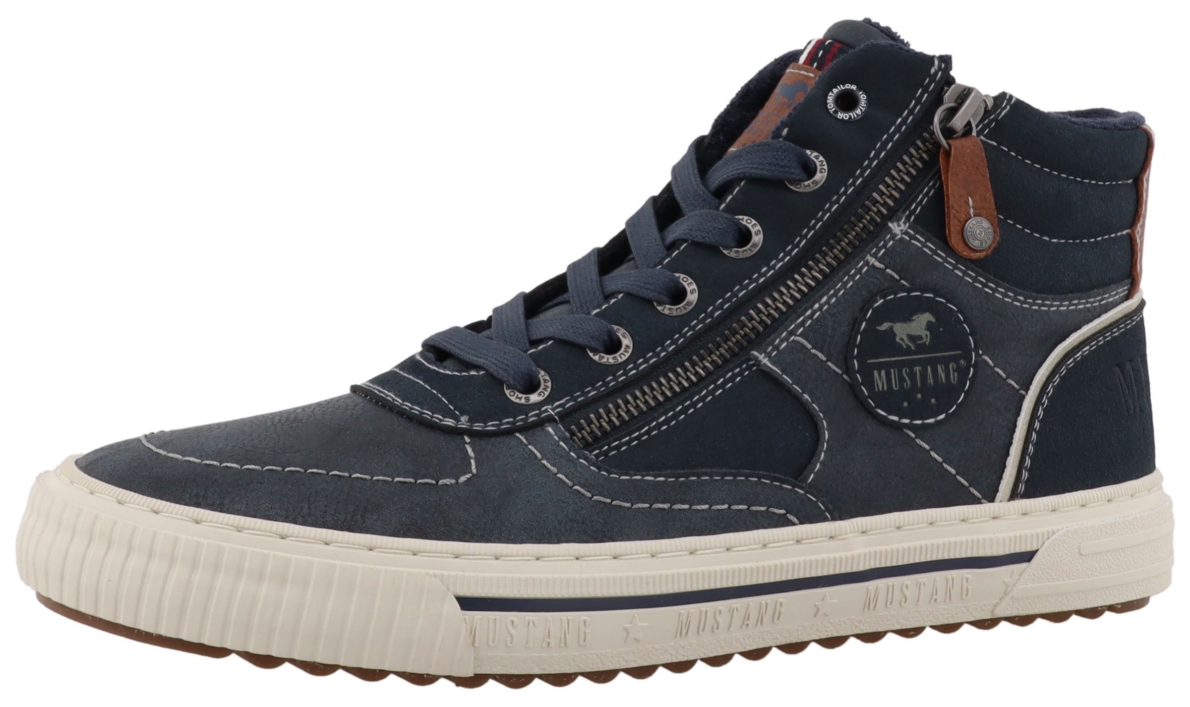 Mustang Shoes Sneaker »Masha«  High Top Sneaker, Schnürboots mit Reißverschluss