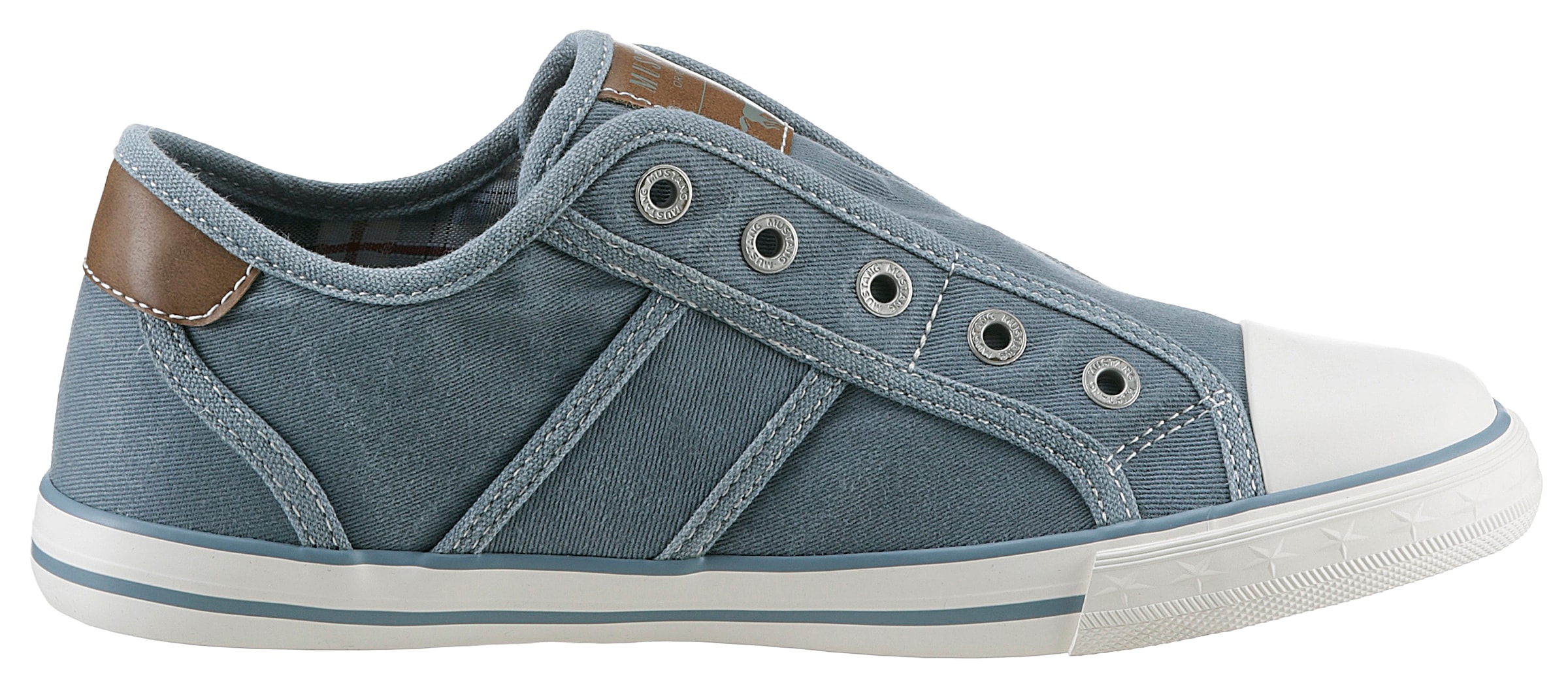 Mustang Shoes Slip-On Sneaker, Slipper, Sommerschuh, Freizeitschuh mit praktischem Gummizug
