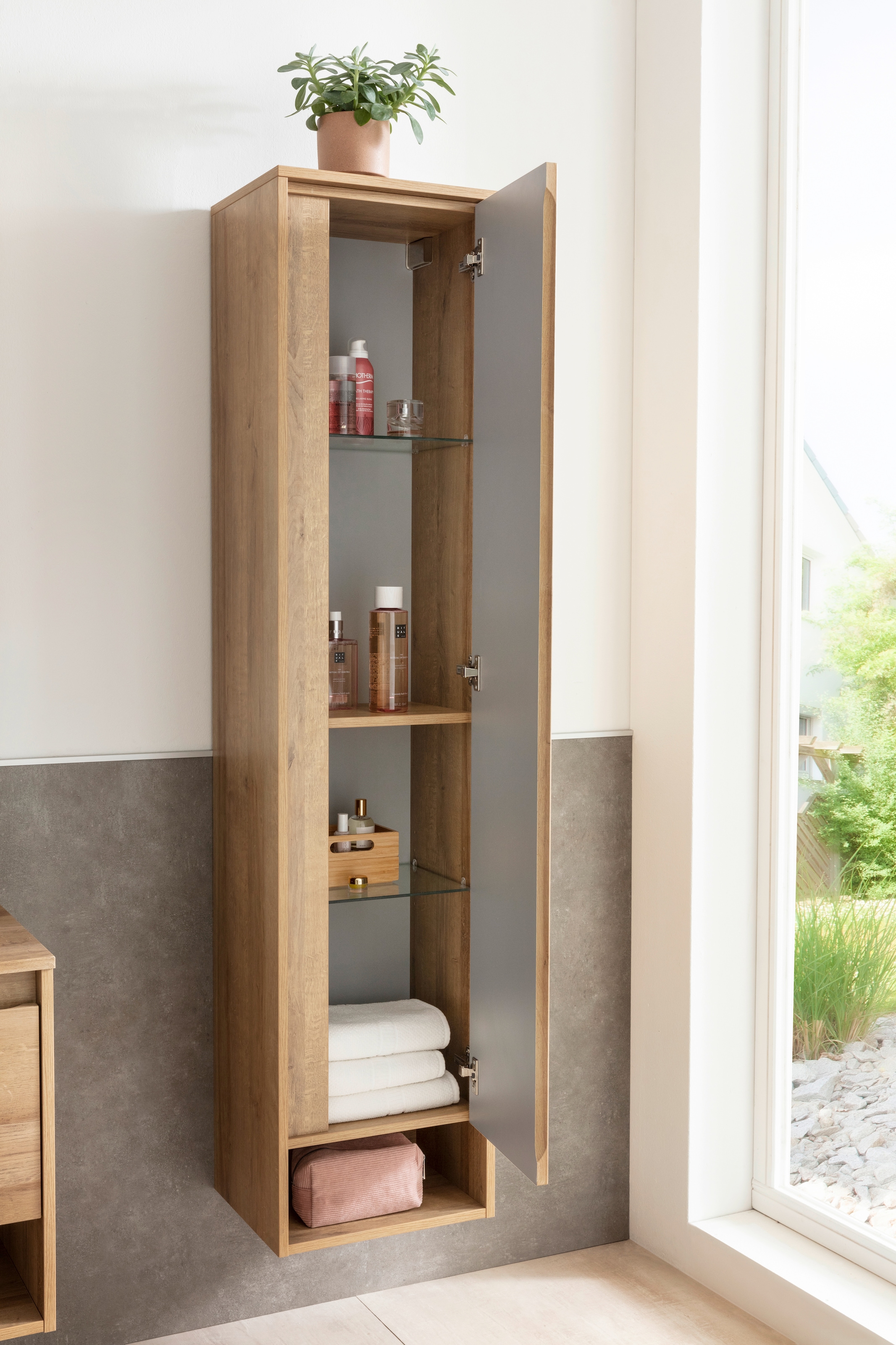 FACKELMANN Hochschrank »Natura«, Badmöbel