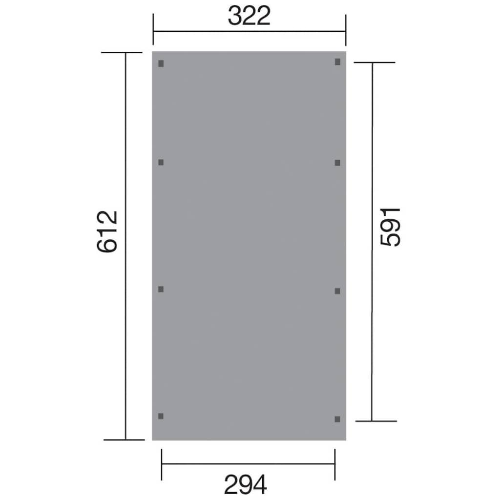 weka Einzelcarport »617 Gr.2«, Holz, 270 cm, braun